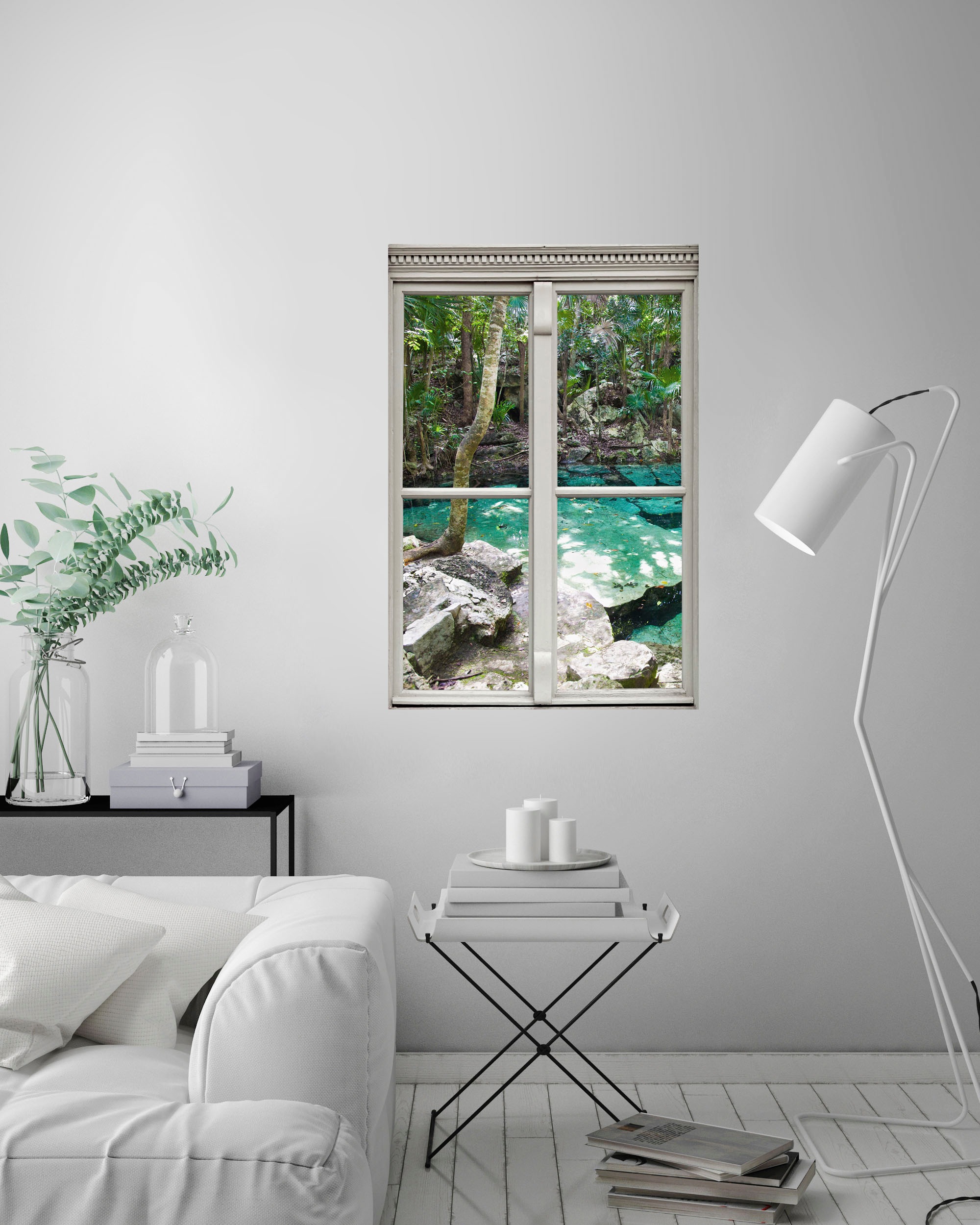 queence Wandsticker »Bach« Wandsticker, Wandbild, selbstklebend, 3D, Fenster