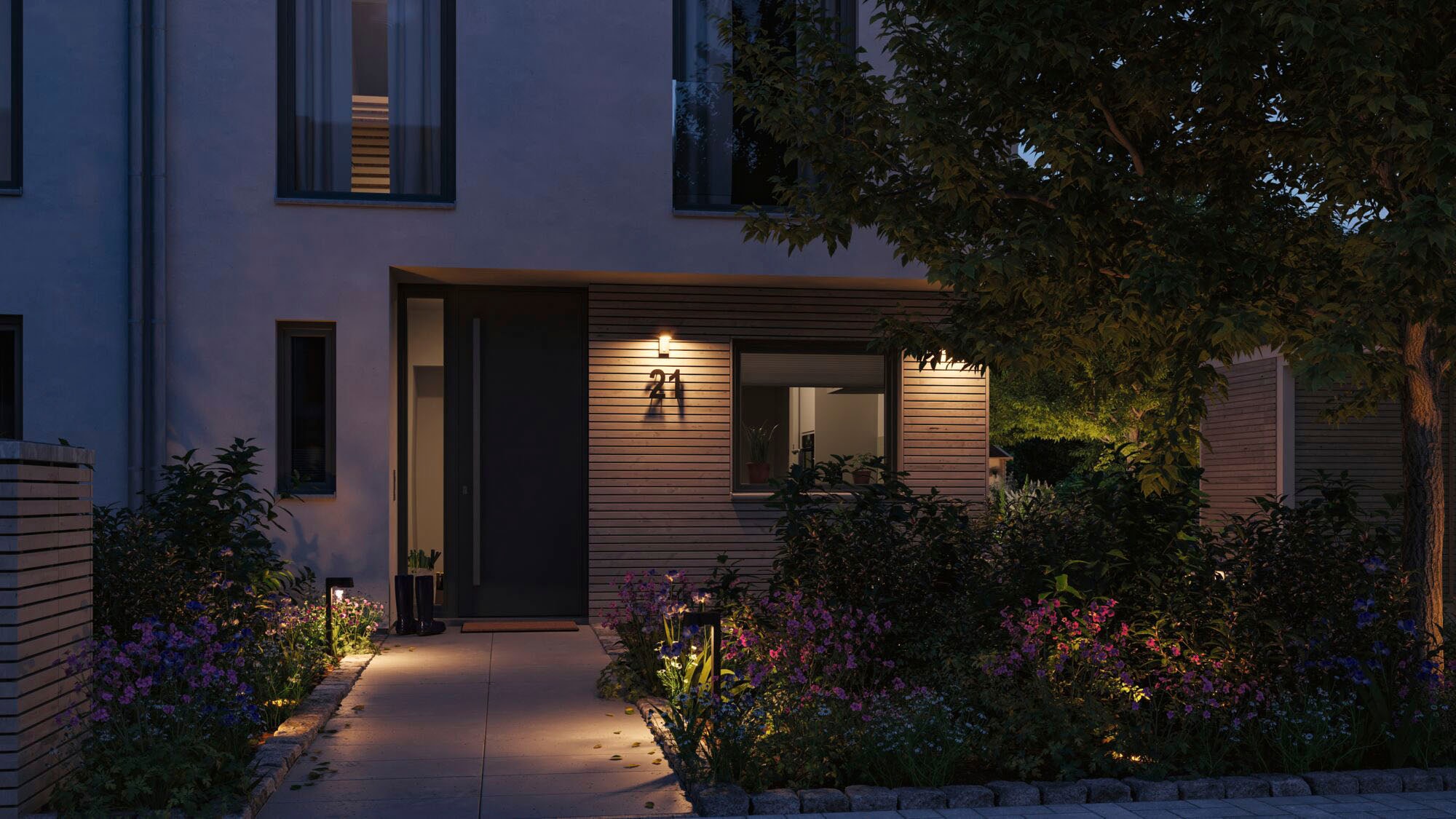 Paulmann LED Pollerleuchte »Outdoor 230V Capea Aluminium anthrazit insect friendly«, 1 flammig, Insektenfreundlich, IP44, 2200K