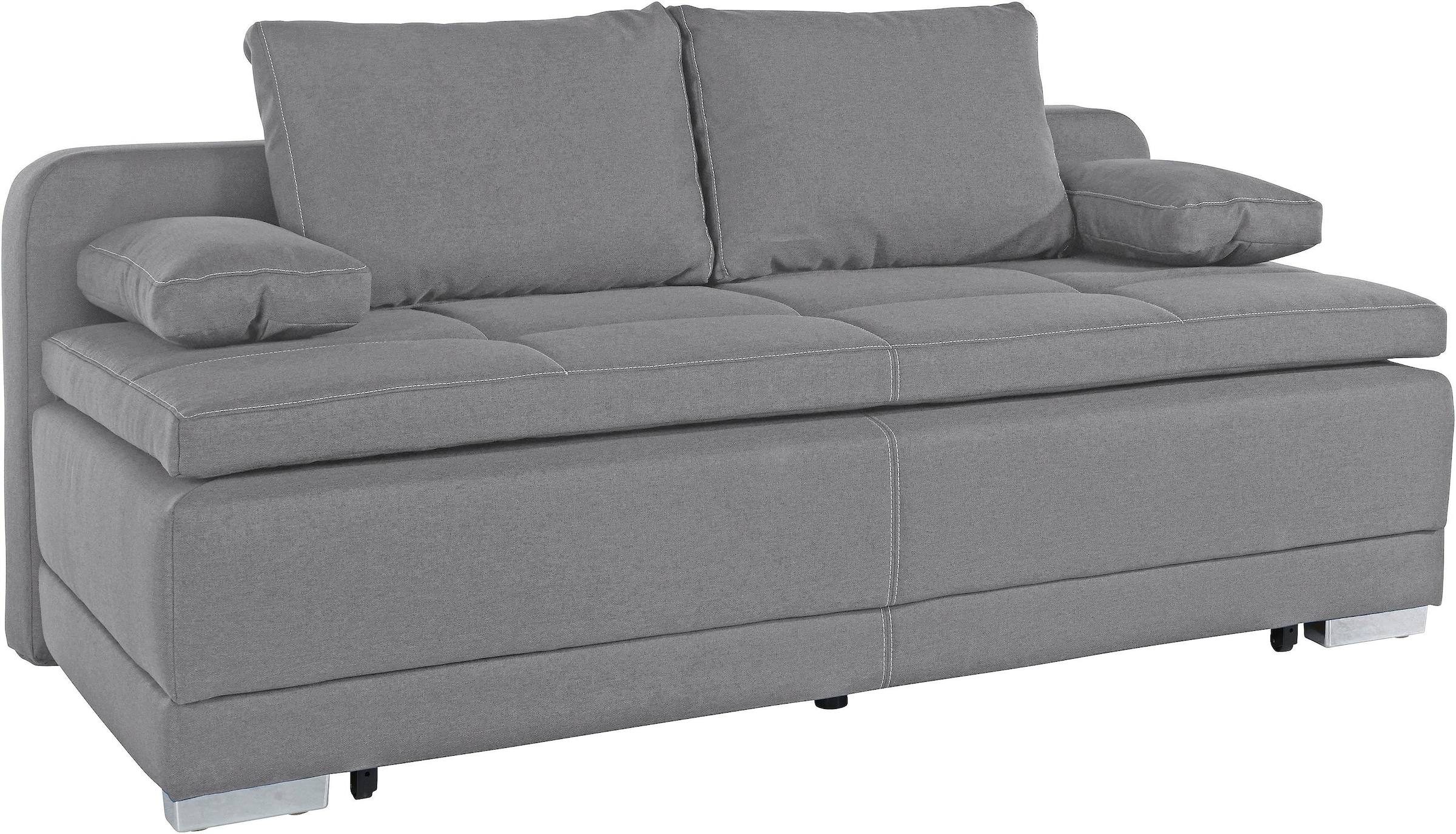 COLLECTION AB Schlafsofa »Berlin«, Bettfunktion und Bettkasten, lose Armlehn-und Rückenkissen
