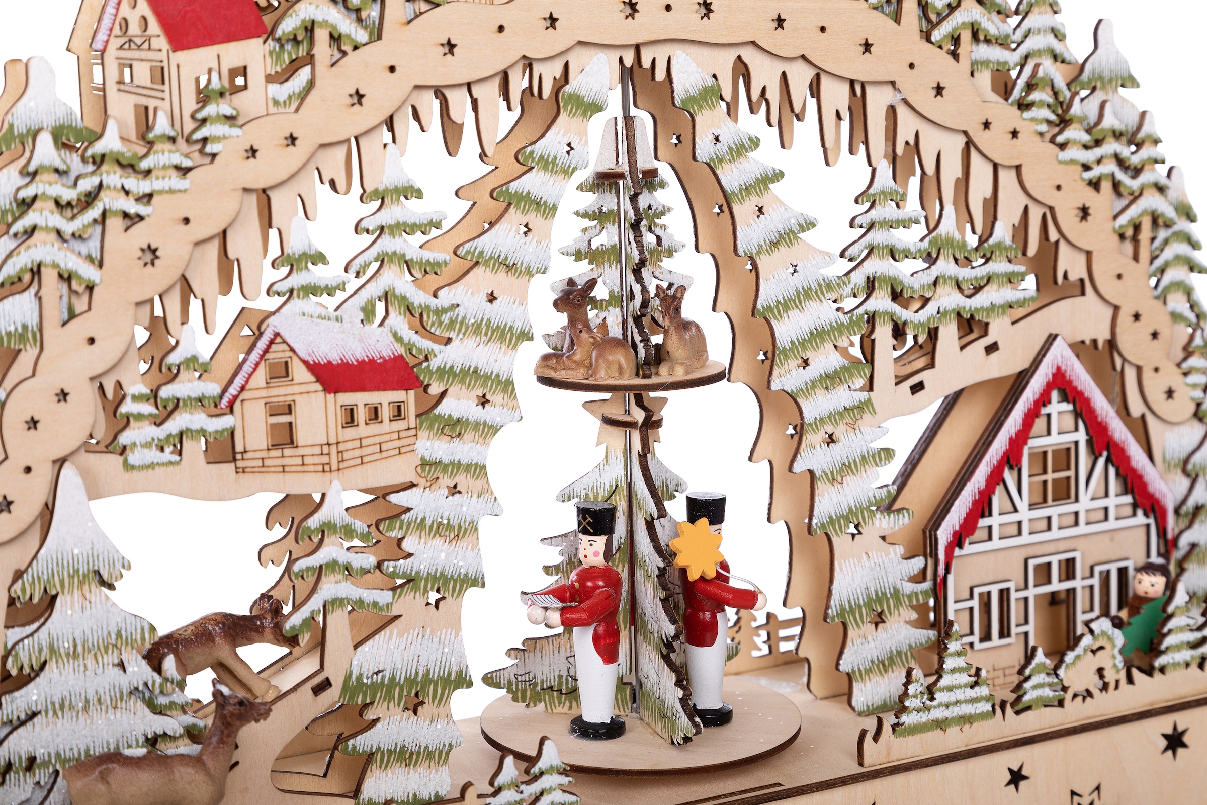 Myflair Möbel & Accessoires Holz, cm 38 »Weihnachtsdeko«, LED mit bequem online Beleuchtung, Schwibbogen aus ca. Höhe kaufen LED