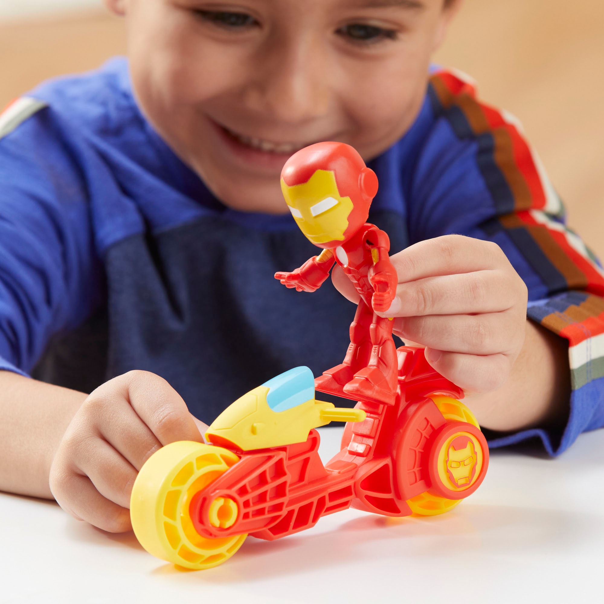 Hasbro Actionfigur »Marvel Spidey and His Amazing Friends, Iron Man & Motorrad«