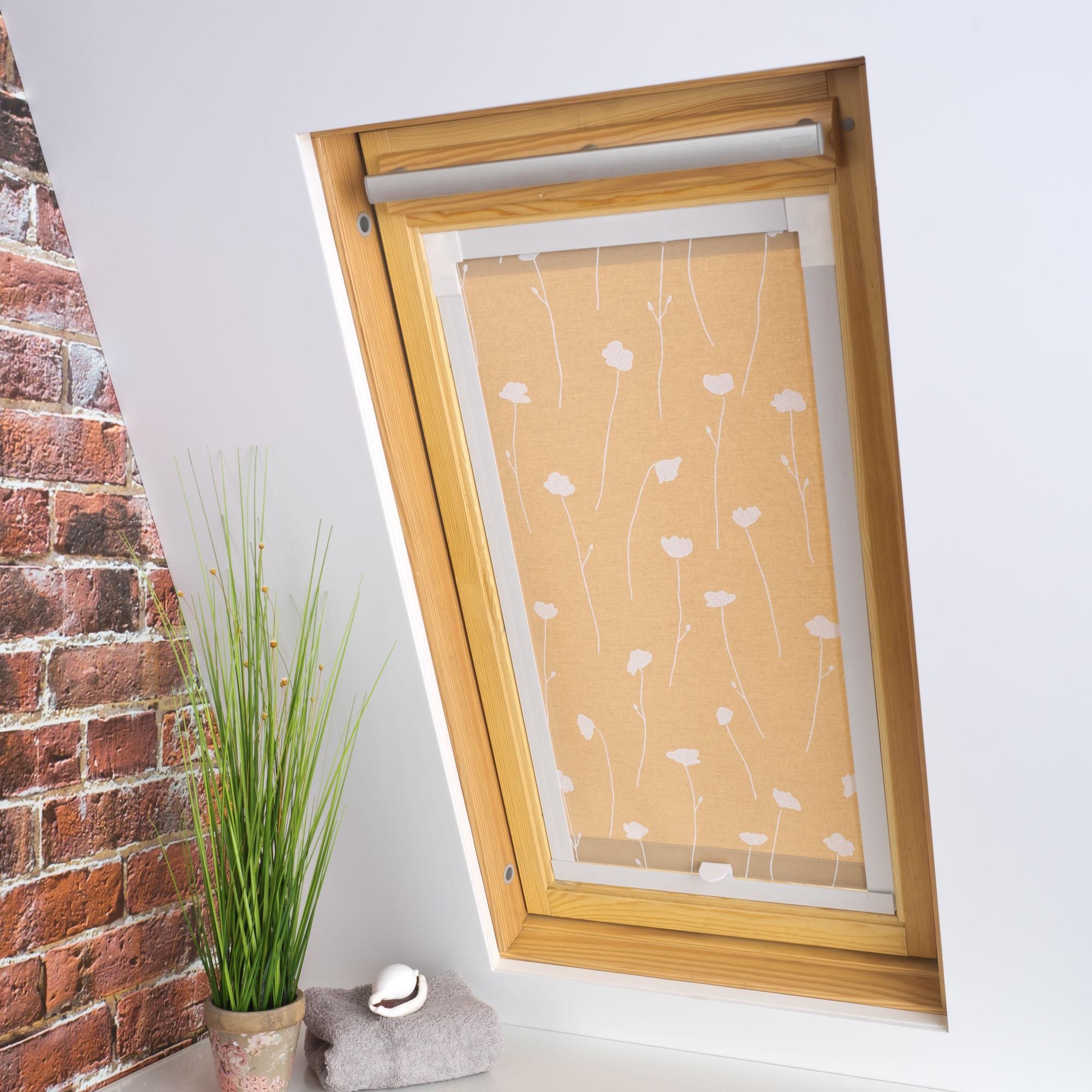 Liedeco Dachfensterrollo »Dekor«, Lichtschutz, in Führungsschienen, Dachfensterrollo Dekor