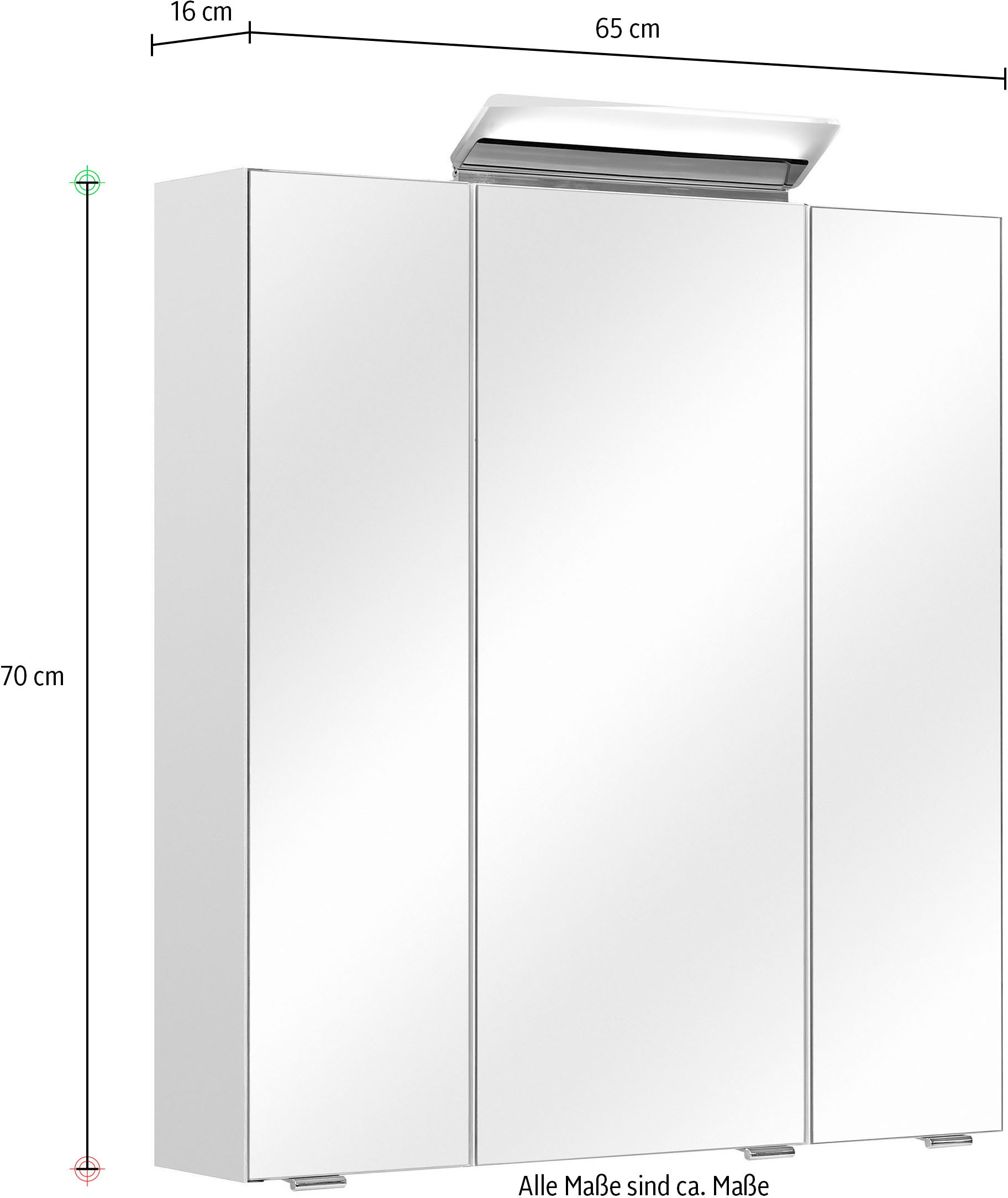 Saphir Badmöbel-Set »Quickset 341 6-teilig, Waschbeckenunterschrank und LED-Spiegelschrank« Set, 6 Stk. tlg.