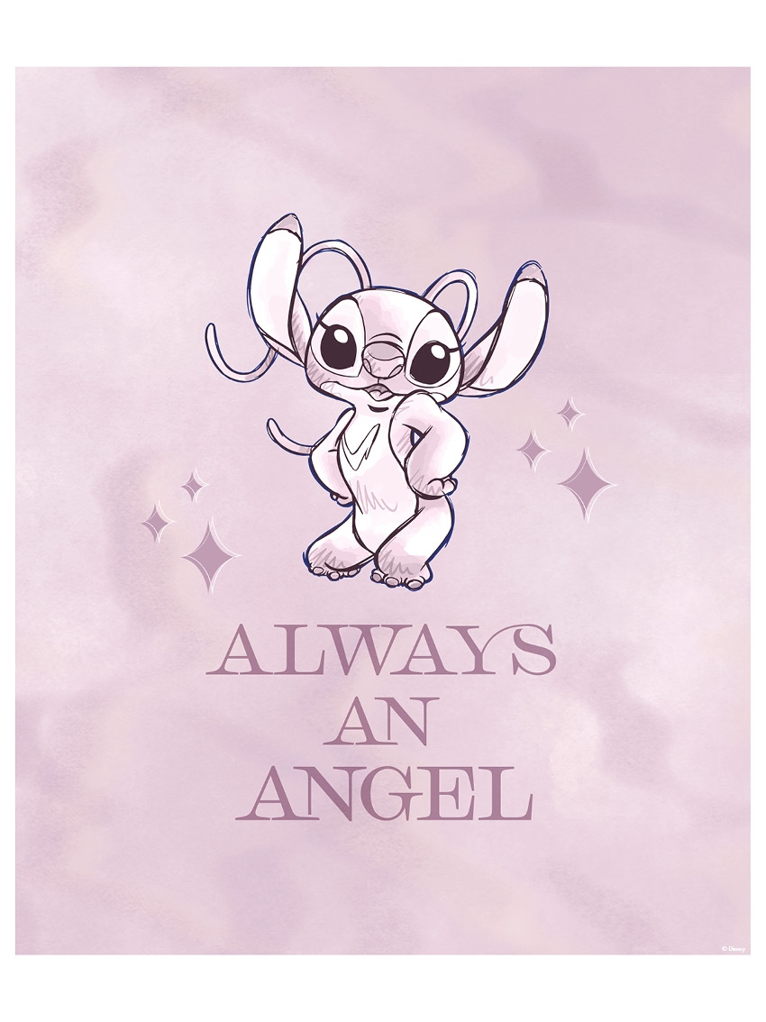 Komar Bild »Stitch Always an Angel«, Disney, (1 St.), Wandbild zur Dekoration im Kinderzimmer - ohne Rahmen