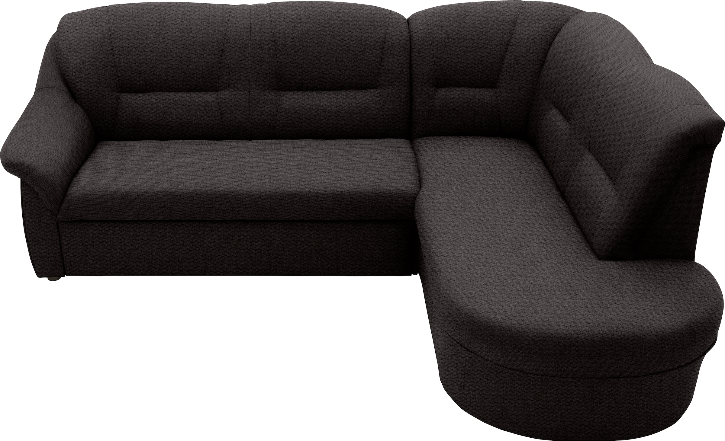 DOMO collection Ecksofa »Faenza für kleine Räume, Stellmaße 232,176cm, komfortabel, L-Form«, mit Ottomane, zeitlos, elegante Armlehnen, wahlweise mit Bettfunktion