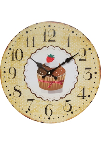 Myflair Möbel & Accessoires Wanduhr »"Cupcake, braun"«, rund, Ø 33,8 cm, Shabby Optik,... kaufen