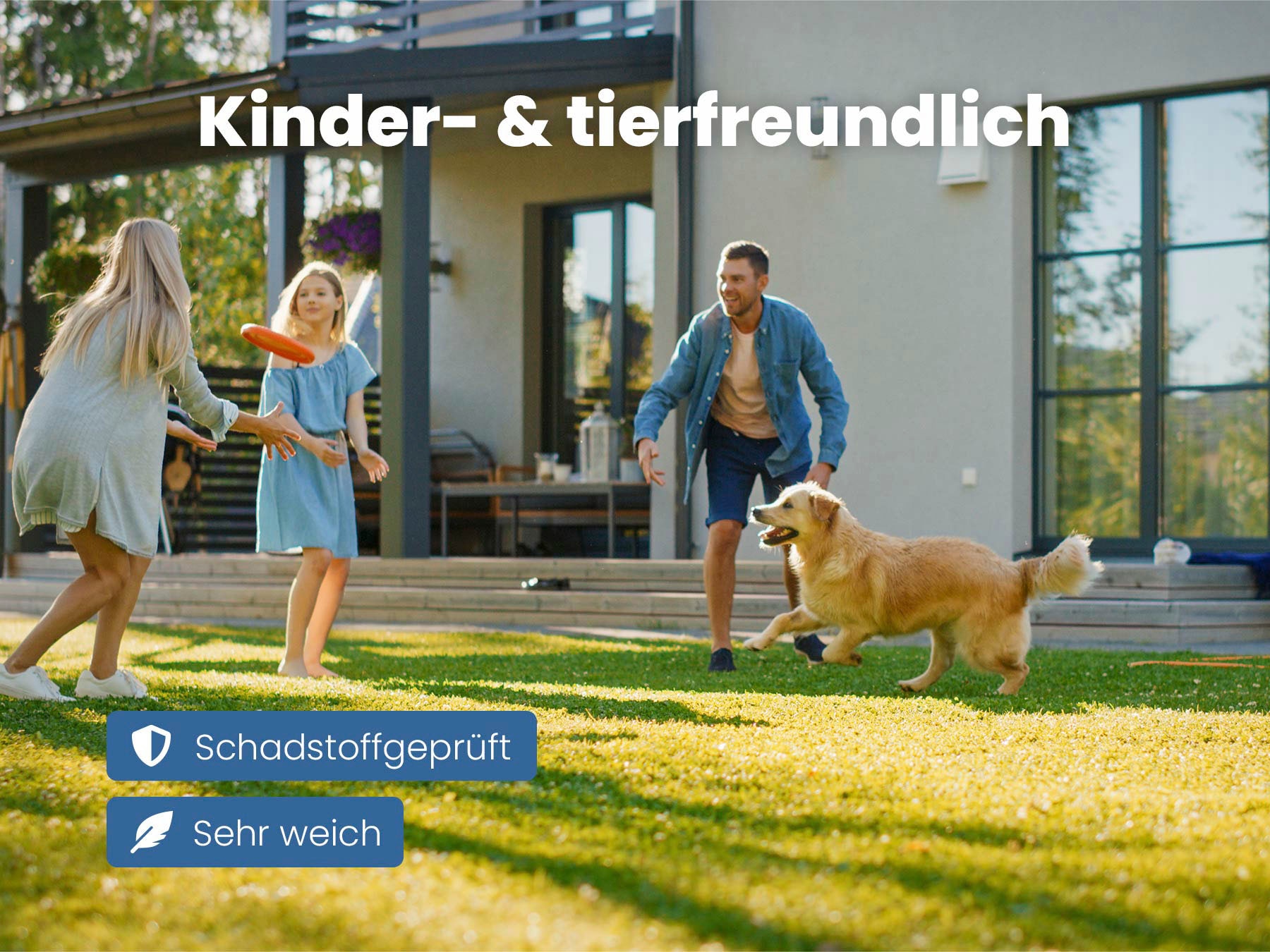 Primaflor-Ideen in Textil Kunstrasen »Kunstrasen KORSIKA«, rechteckig, 32 mm Höhe, natürliche Optik, mit Drainagefunktion, für Balkon, Terrasse & Garten