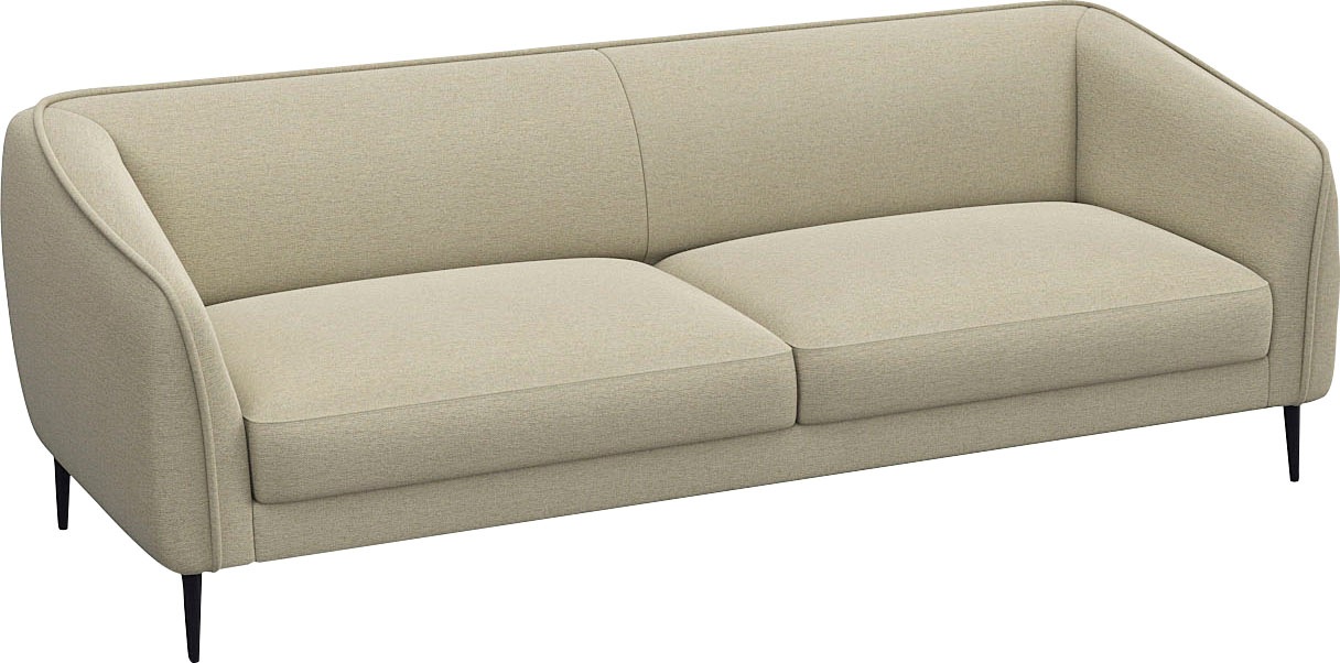 FLEXLUX 3-Sitzer »Belle Designsofa, Couch, bequem durch Kaltschaum im Sitz« Skandinavisches Design, In hochwertiger Verarbeitung
