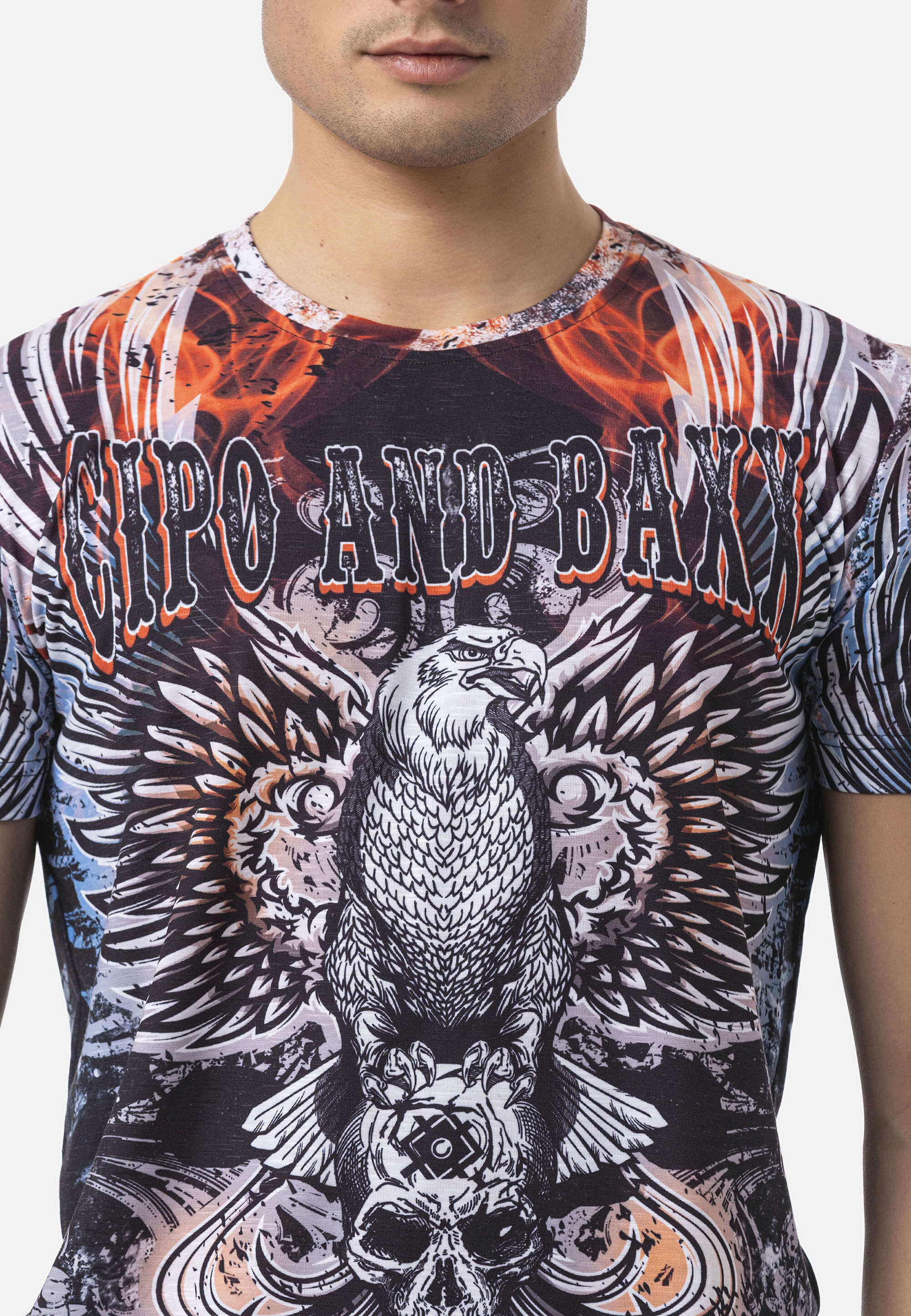 Cipo & Baxx T-Shirt »CT818« sportliche Freizeit-Looks