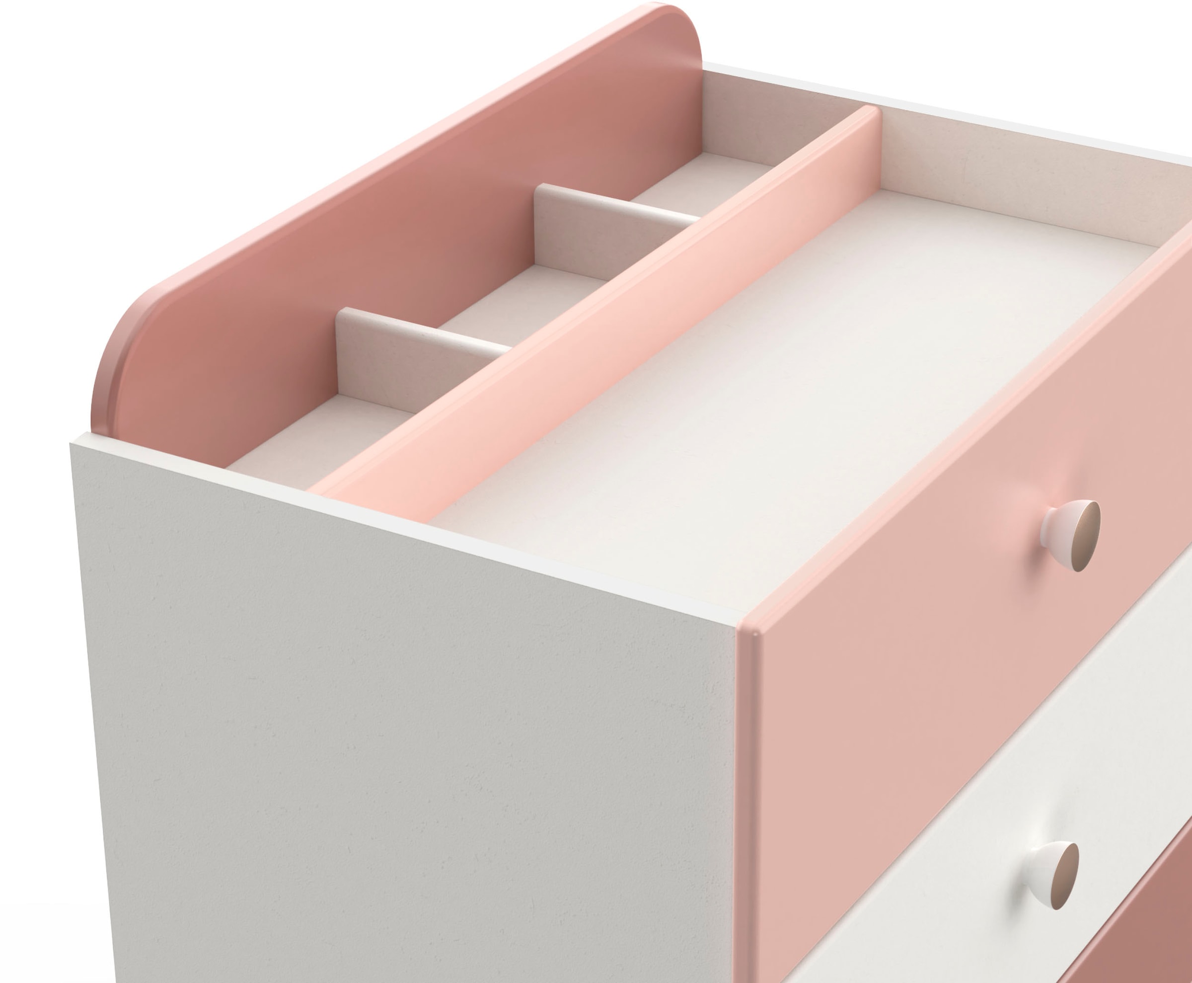 Demeyere GROUP Kombikommode »Jade«, Schublade mit Rollenauszügen, Runde Knopfgriffe mit Roségold-Finish