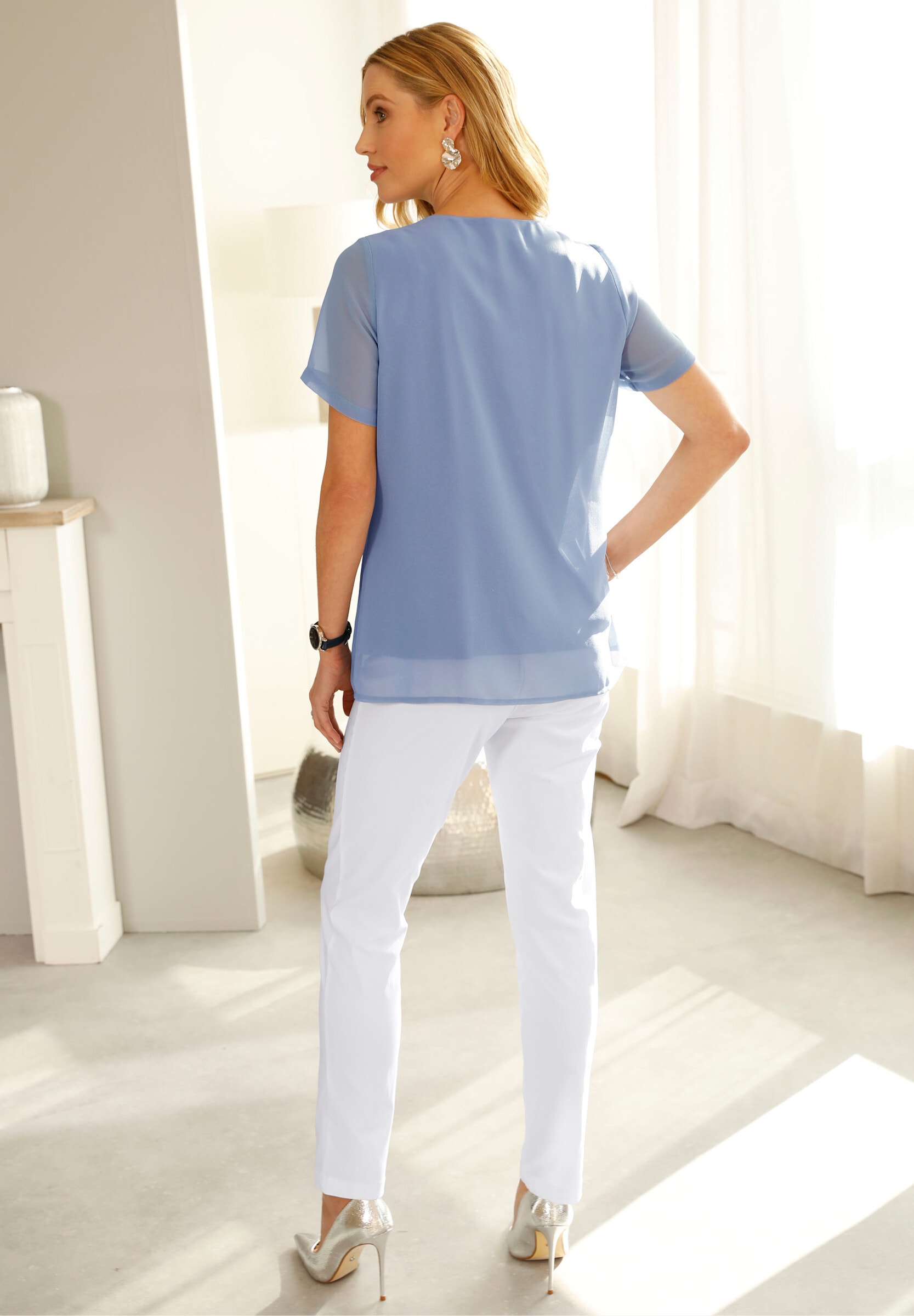Sieh an! Stoffhose »Hose Bengalinhose mit Zierreißverschlüssen«