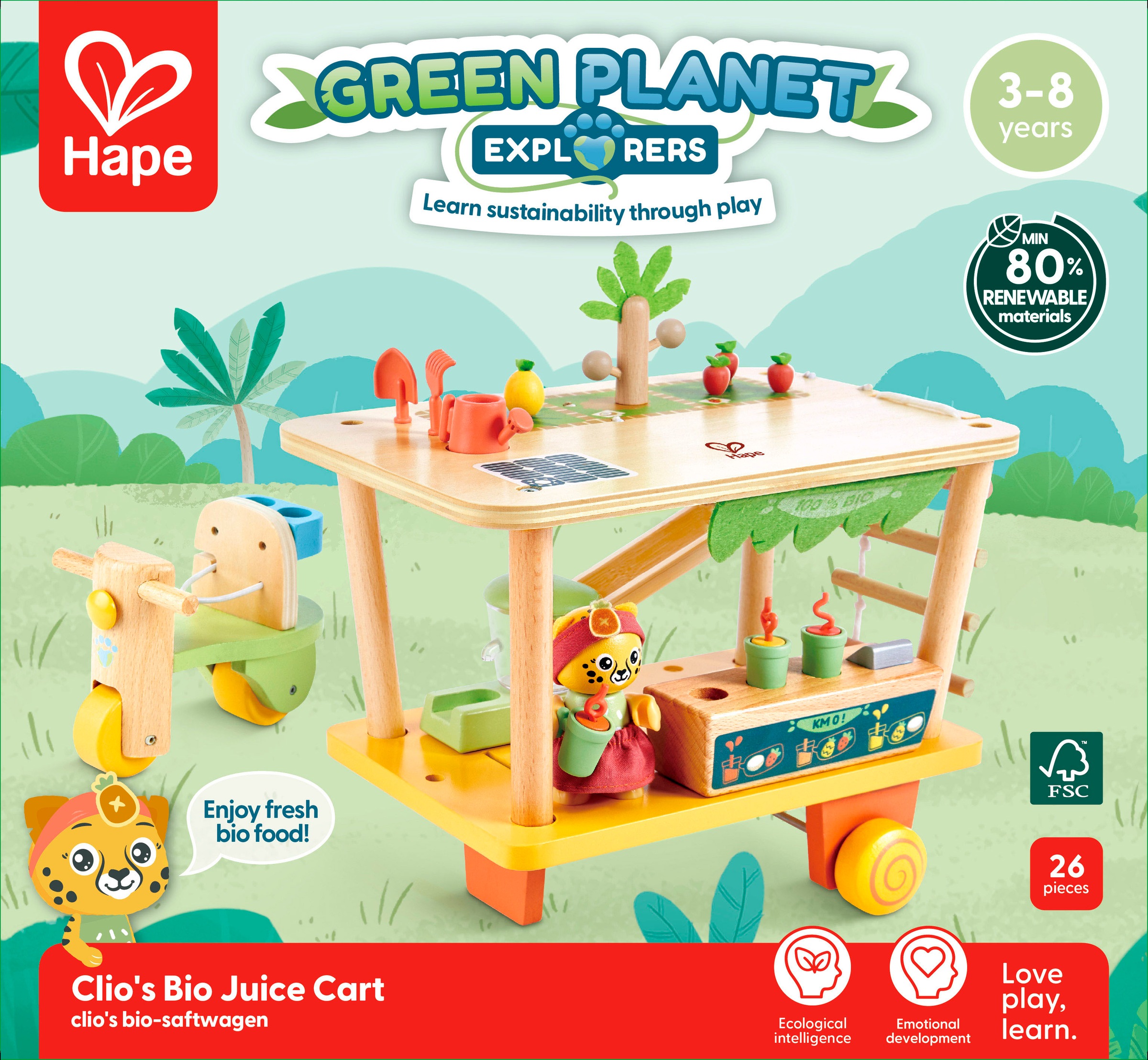 Hape Spielwelt »Green Planet Explorers, Clios Fruchtsaft-Truck«