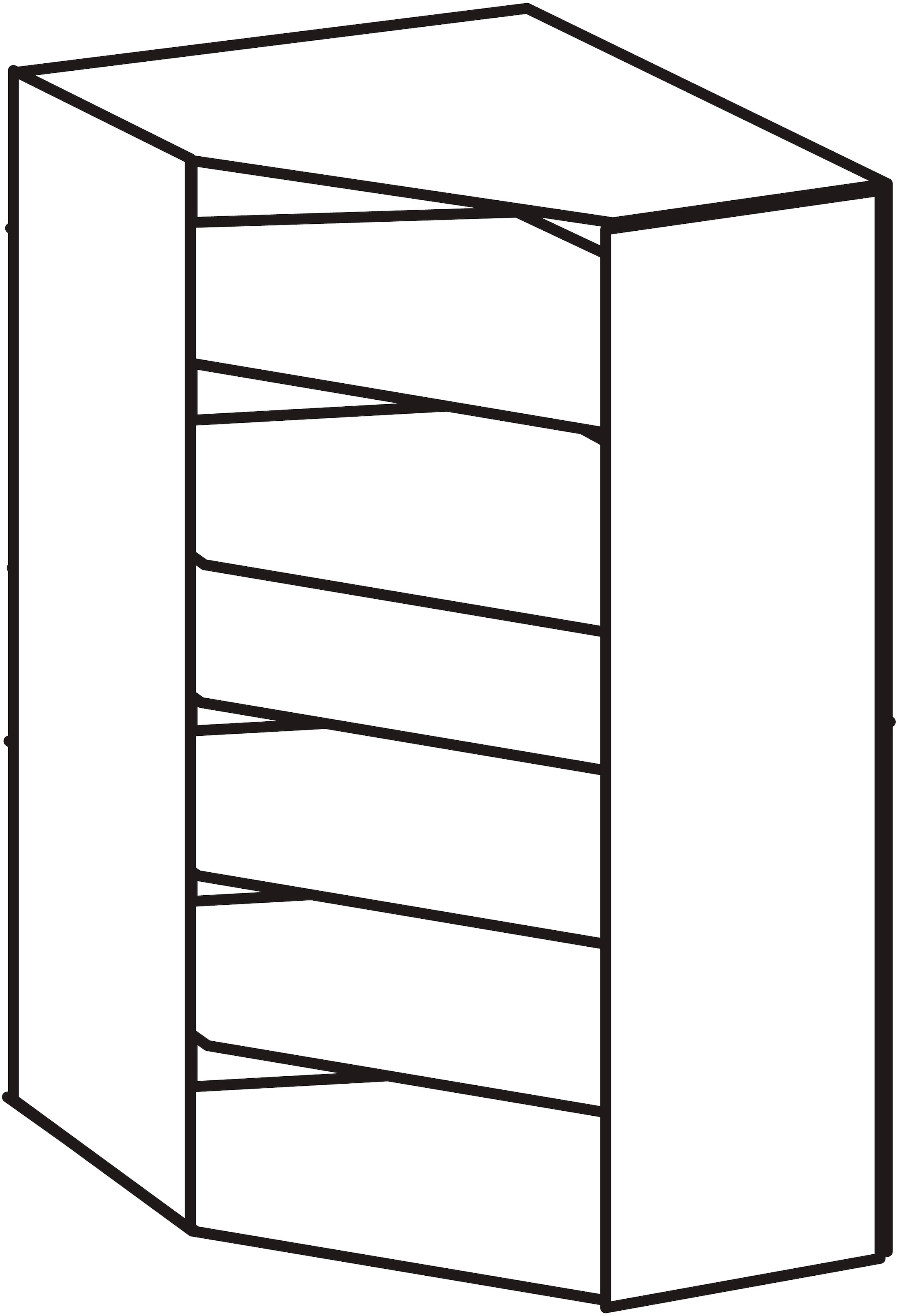 Wimex Schranksystem »Münster«, (Spar-Set, 3tlg: Eckschrank+ 2 Schränke 30cm und 50cm breit), Mehrzweckschrank