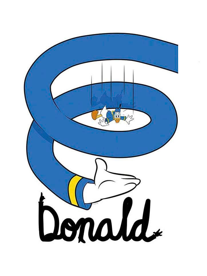 Komar Bild »Donald Duck Spiral« Disney 1 Stk. tlg. Wandbild zur Dekoration im Kinderzimmer - ohne Rahmen