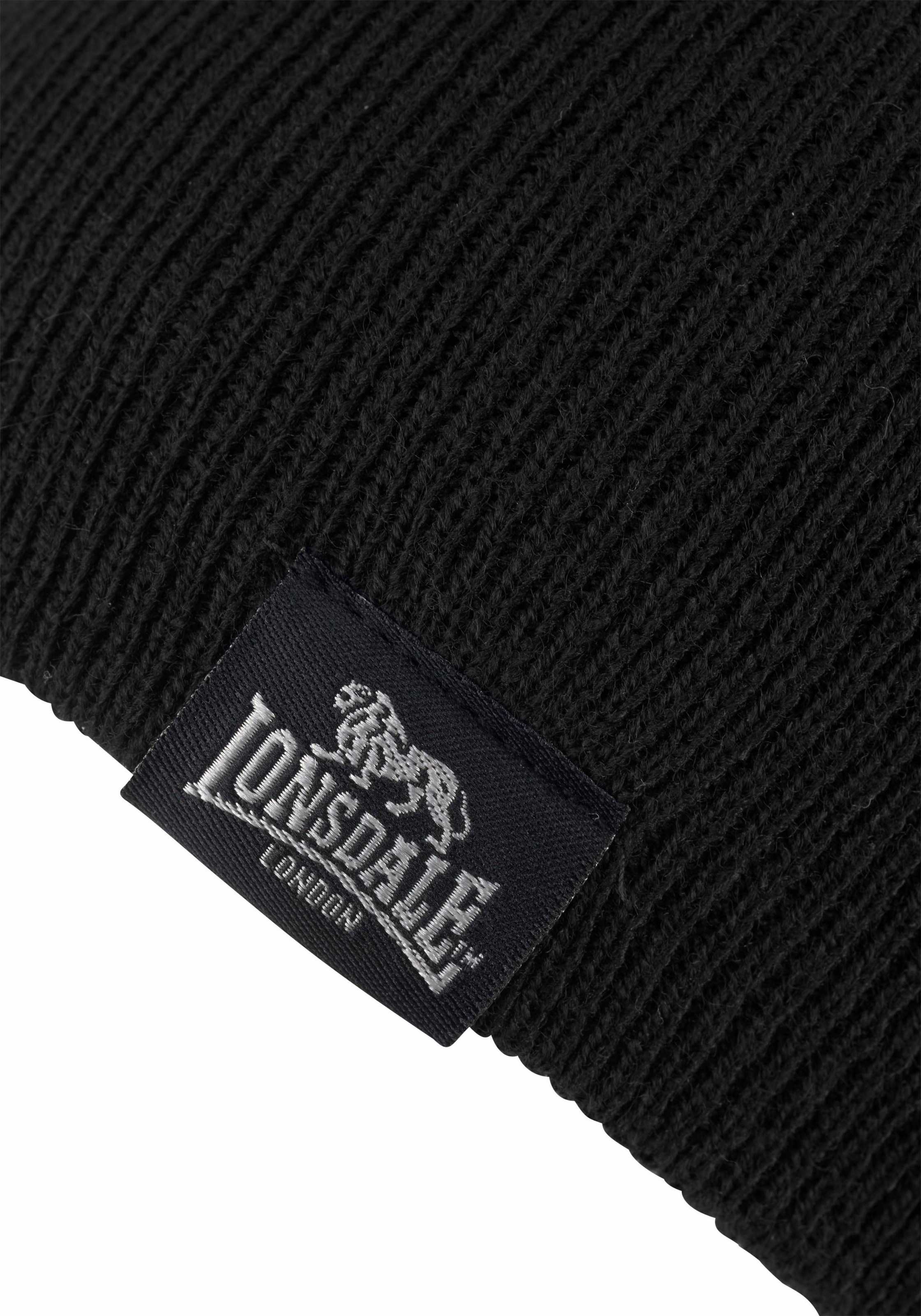 Lonsdale Strickmütze »LEAFIELD Set Mütze+Schal«, (Packung, 2 St., mit Schal), Set aus Schal undMütze