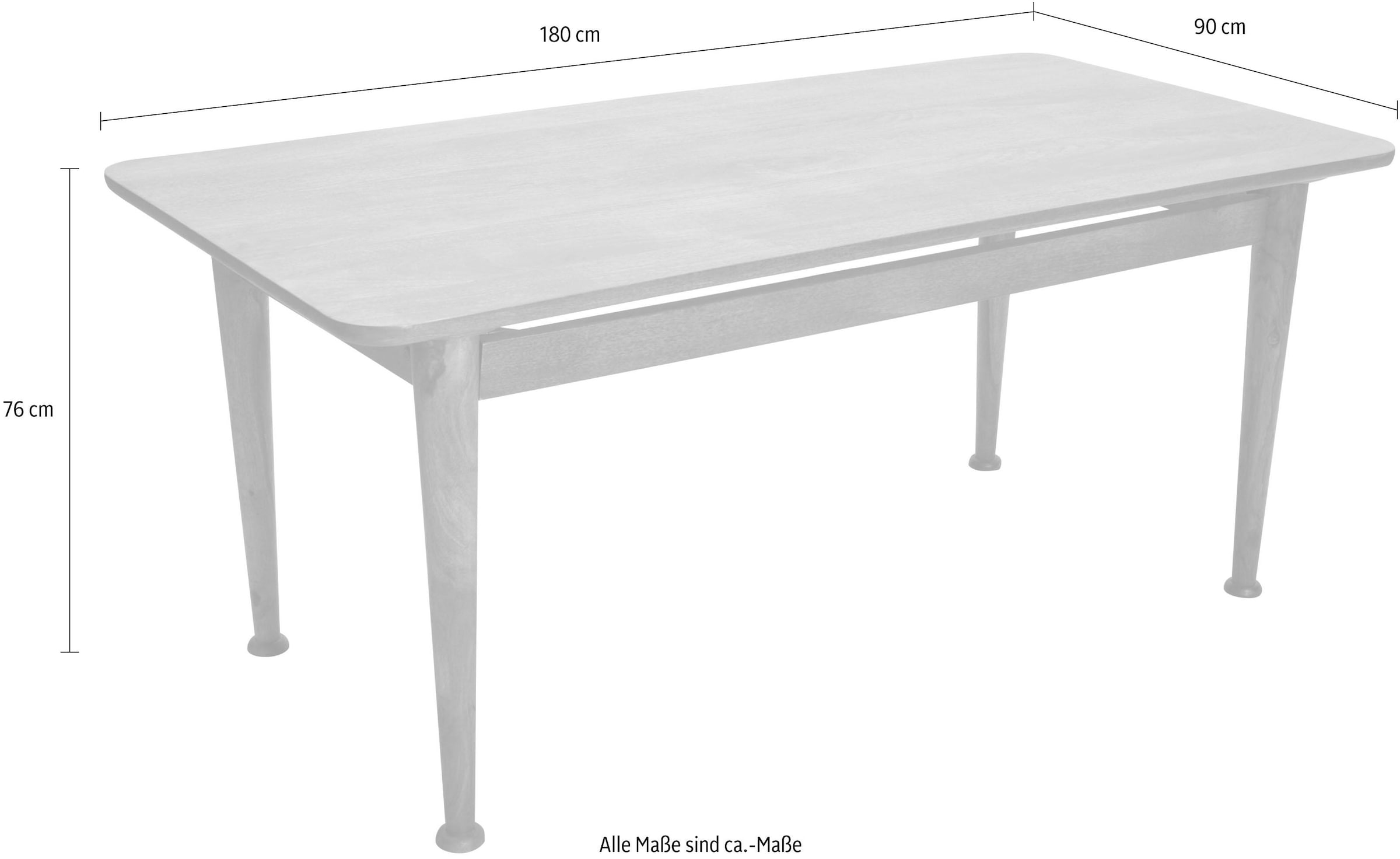 TOM TAILOR HOME Esstisch »T-WESTCOAST TABLE LARGE«, aus Mangoholz, Breite  180 cm auf Rechnung bestellen