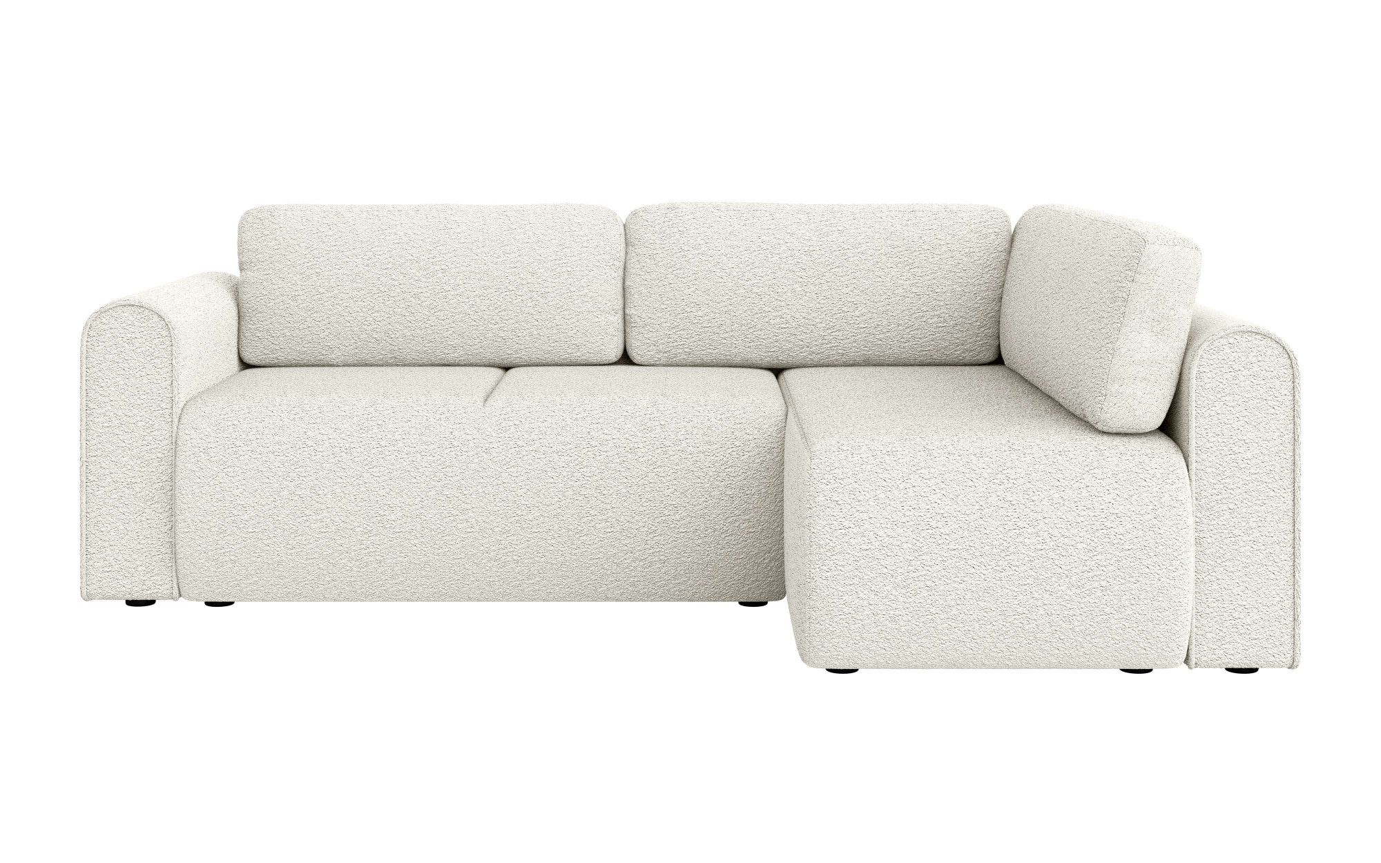 INOSIGN Ecksofa »Ecksofa Zacharia wahlweise mit Bettfunktion, BxTxH 250x166x86 cm«, L-Form mit Wellenunterfederung, Recamiere beidseitig montierbar