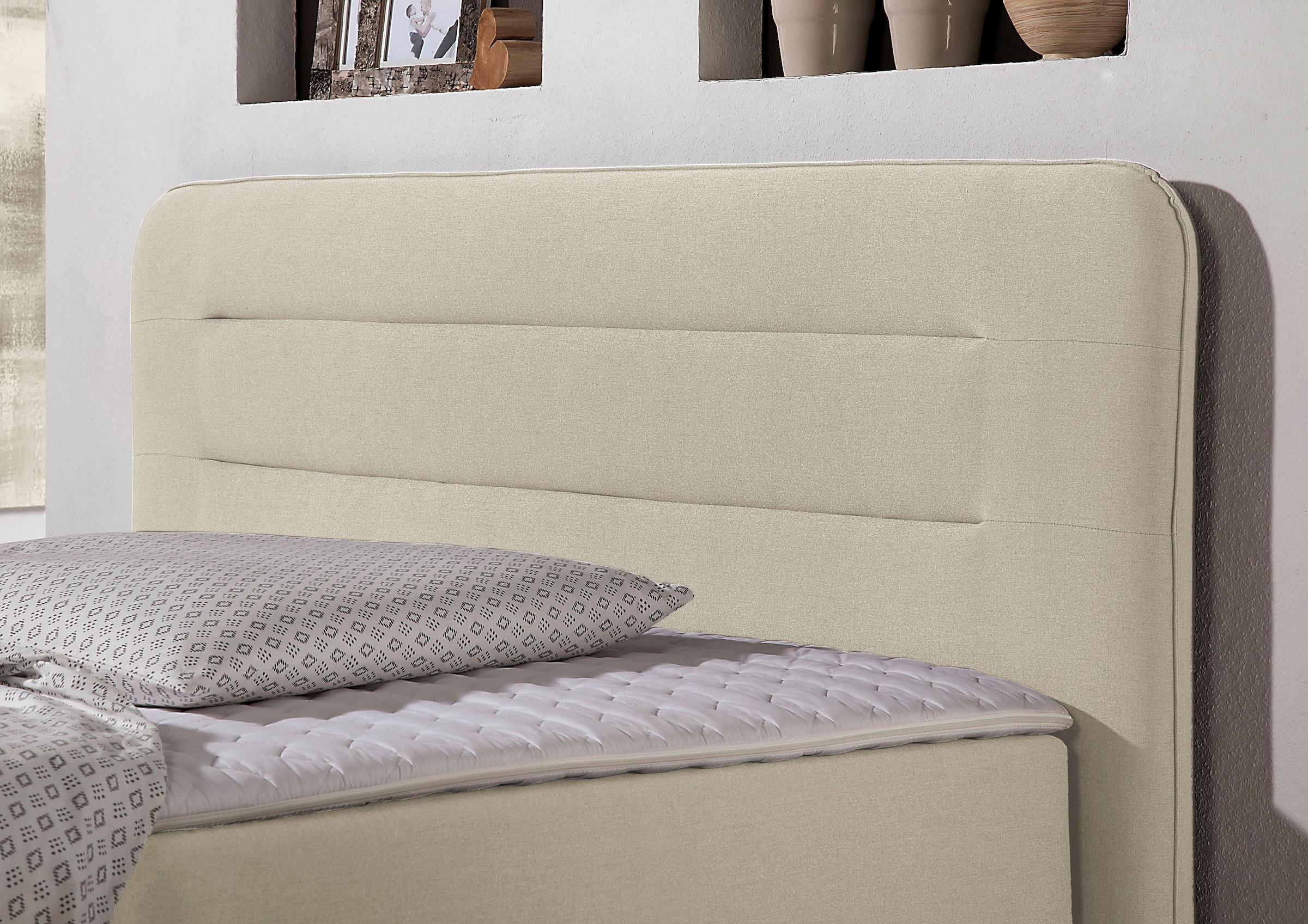 Home affaire Boxspringbett »Manchester« 5 Breiten, 3 Ausführungen, 2 Härtegraden, Topper, Steppung