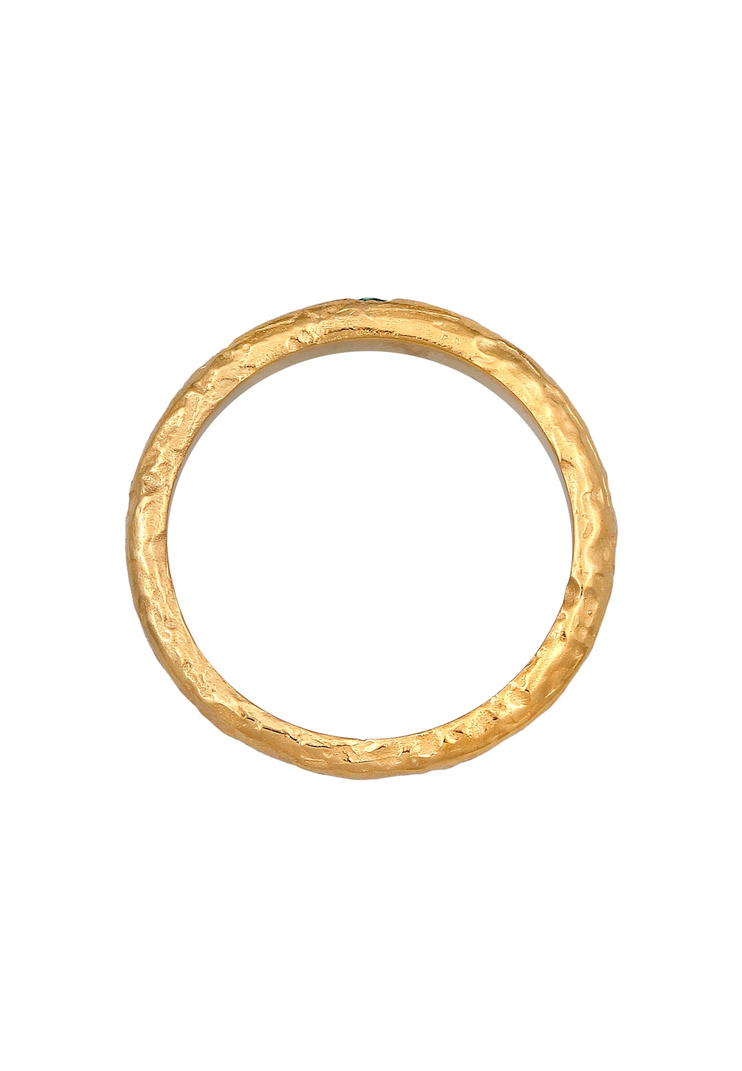 HAZE & GLORY Silberring »Ring One Love Smaragd - 375 Gelbgold«