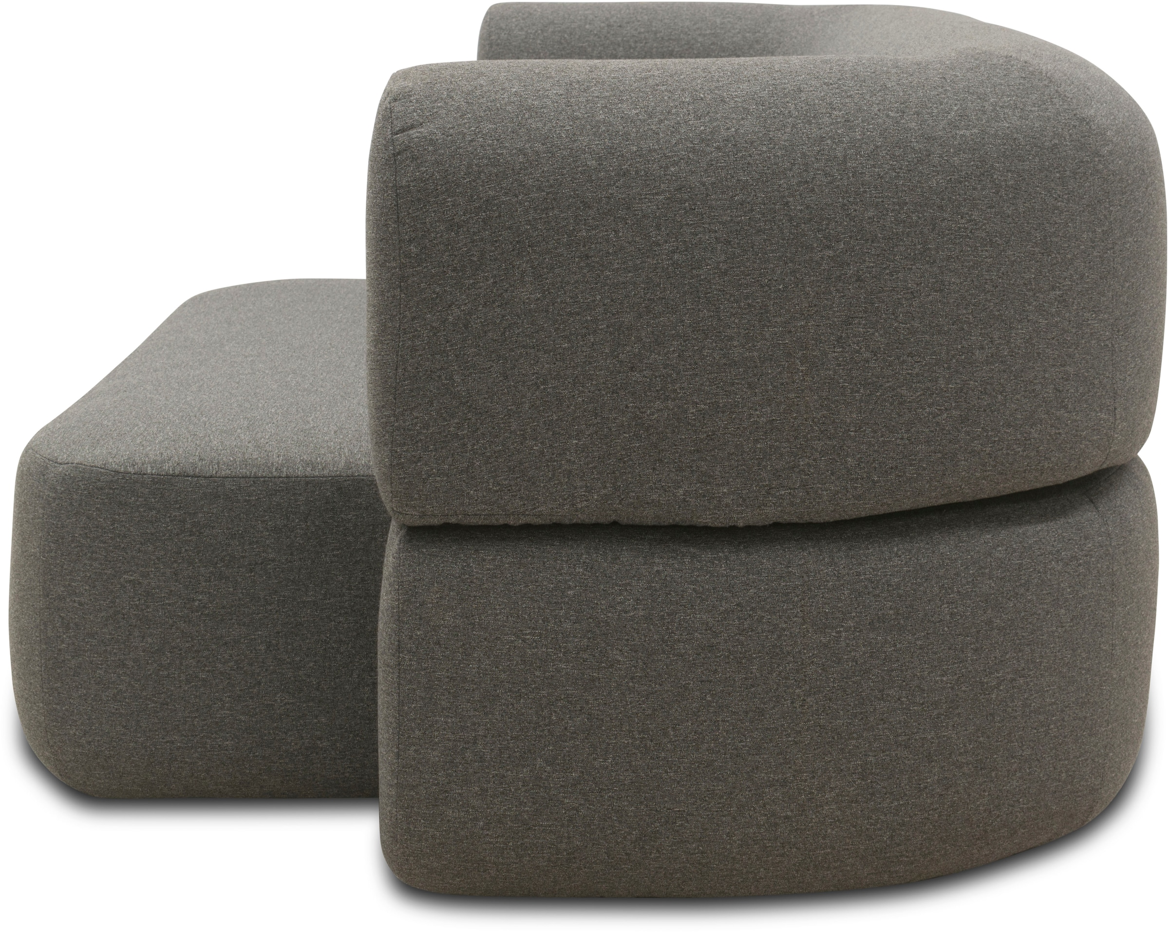 INOSIGN Schlafsofa »Denair oval Federkern, Bettsofa, organisches Design. Breite 208cm«, 2-Sitzer durch Klappen verwandeln in eine Liegefläche