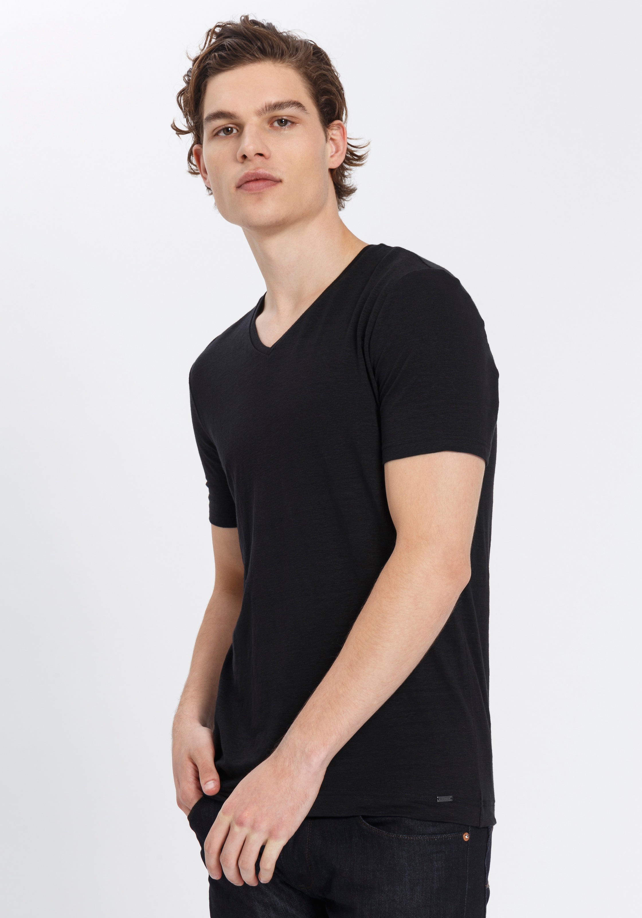 T-Shirt »Casual«, mit hohem Leinenanteil