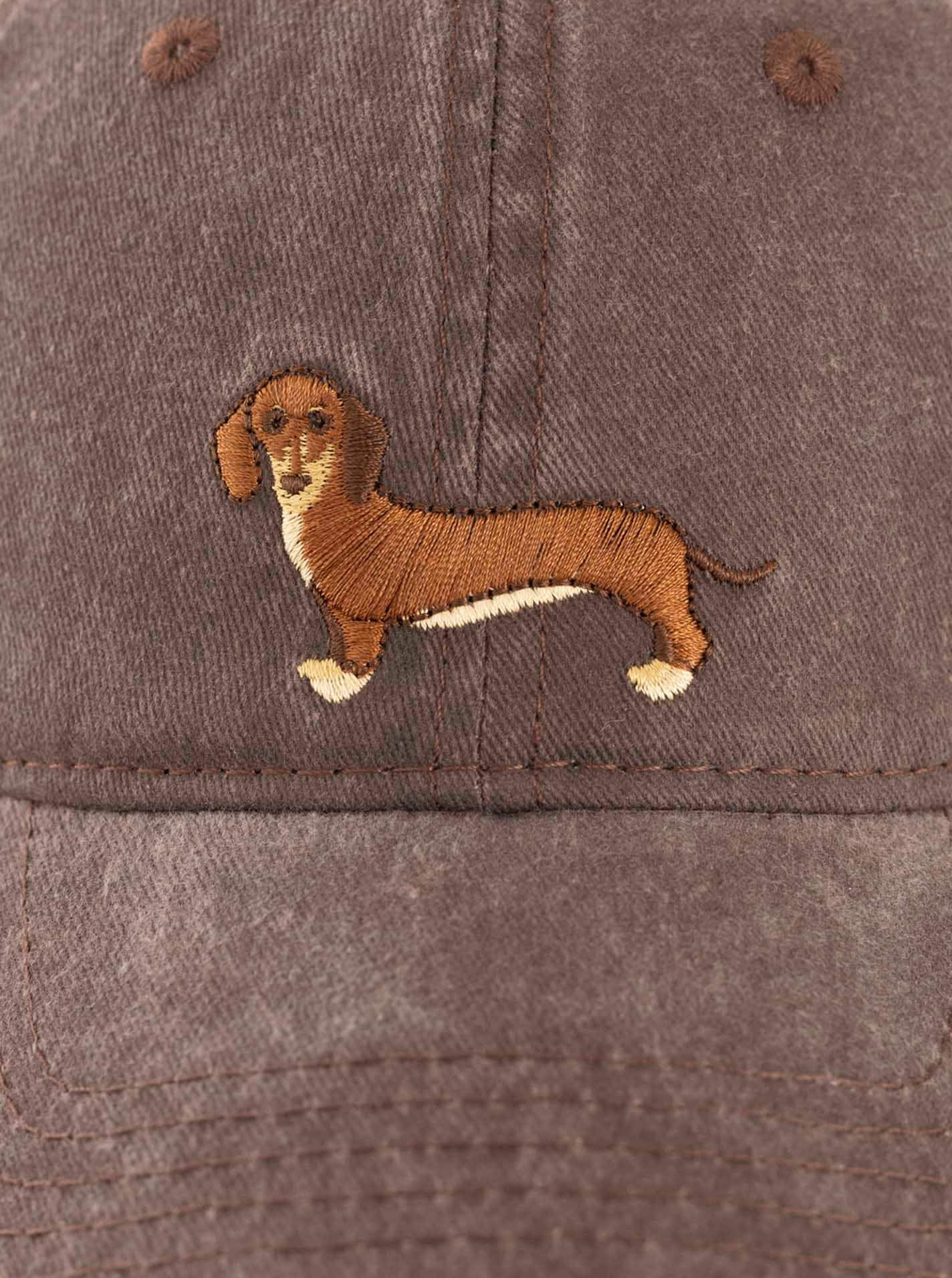 Zwillingsherz Baseball Cap »"Dackel"« Dackelmotiv gestickt, moderner Vintage Look