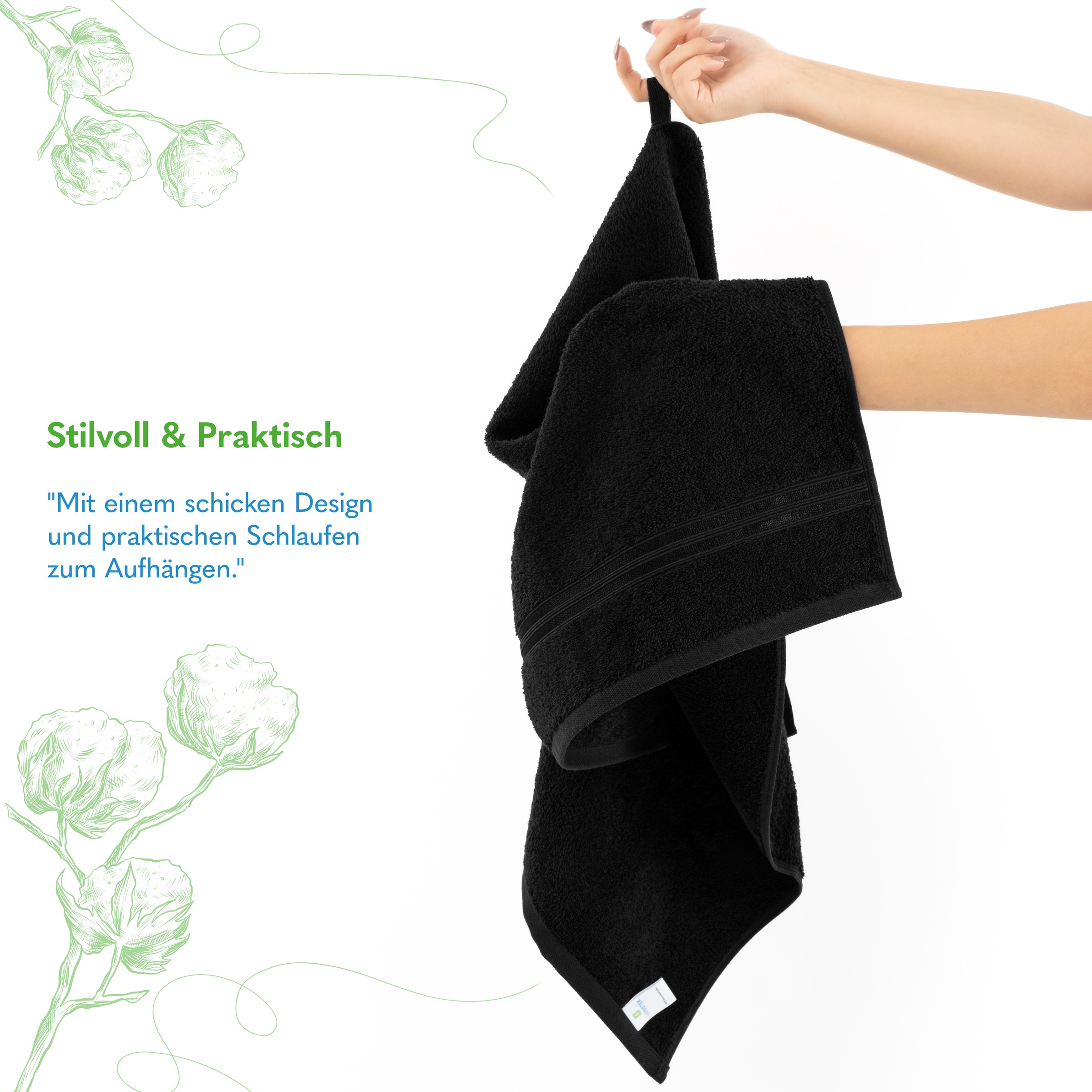 HAMMETEX Handtuch Set »6-teiliges Handtuch Set, 100% Baumwolle, Weich & Saugstark« Set 6 Stk. Frottier mit Bordüre, einfarbig, weich