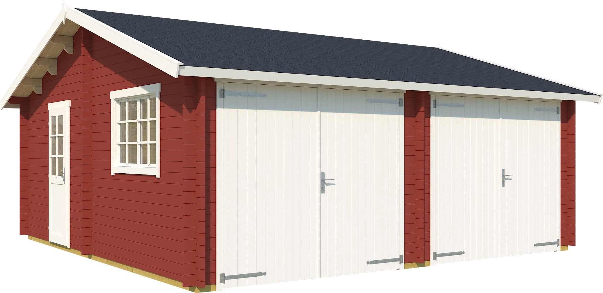 LASITA MAJA Garage »Falkland«, (Set, Holztoren XXL Für 2 geeignet), Garantie + Fahrzeuge online | Jahren 3 kaufen Garage mit 2