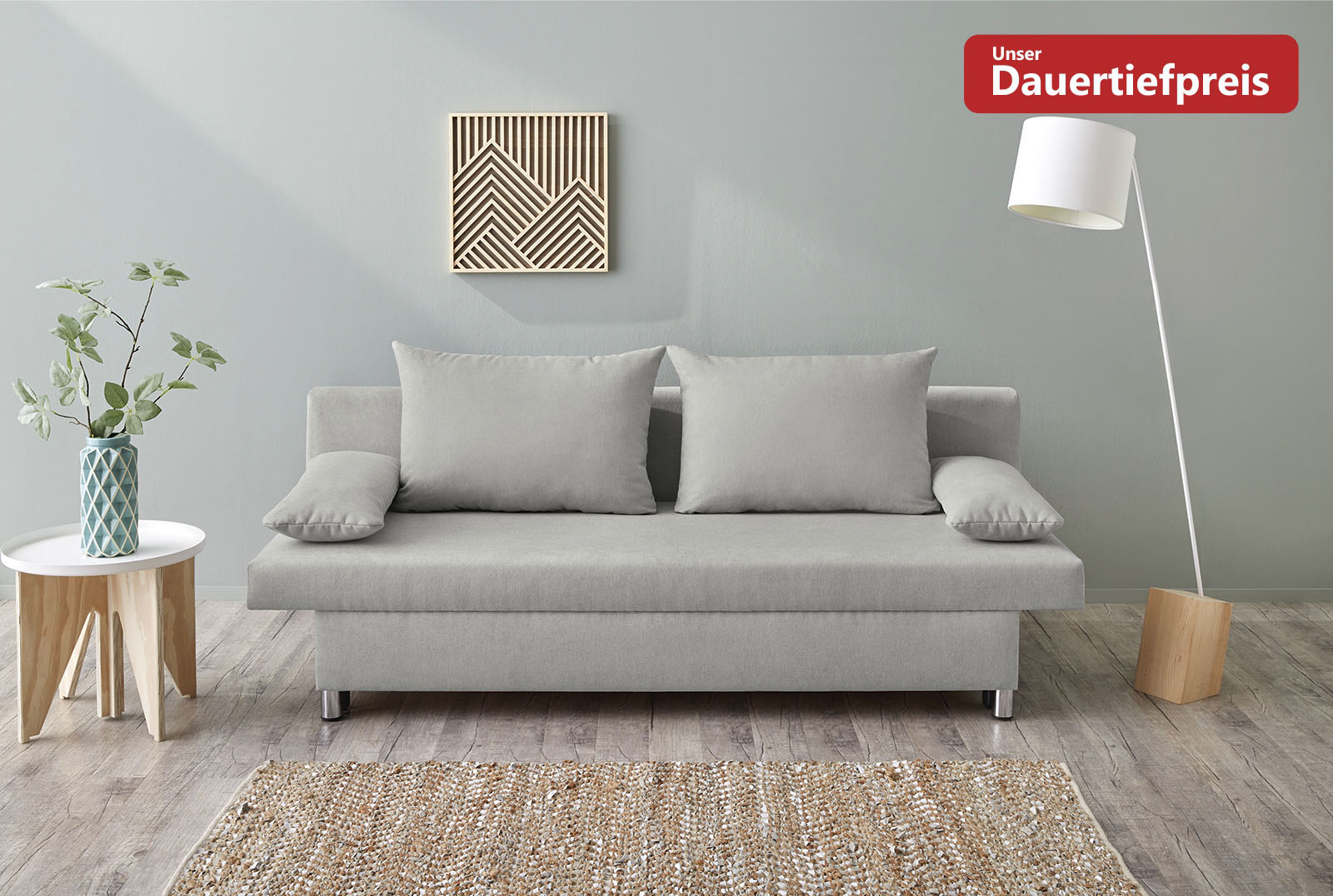 Schlafsofa, mit Bettfunktion und Bettkasten, Unser Dauertiefpreis