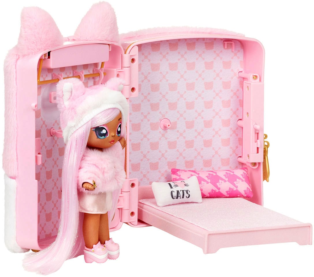 MGA ENTERTAINMENT Puppenmöbel »3in1 Backpack Bedroom Series 3 Playset - Pink Kitty«, Na!Na!Na! Surprise