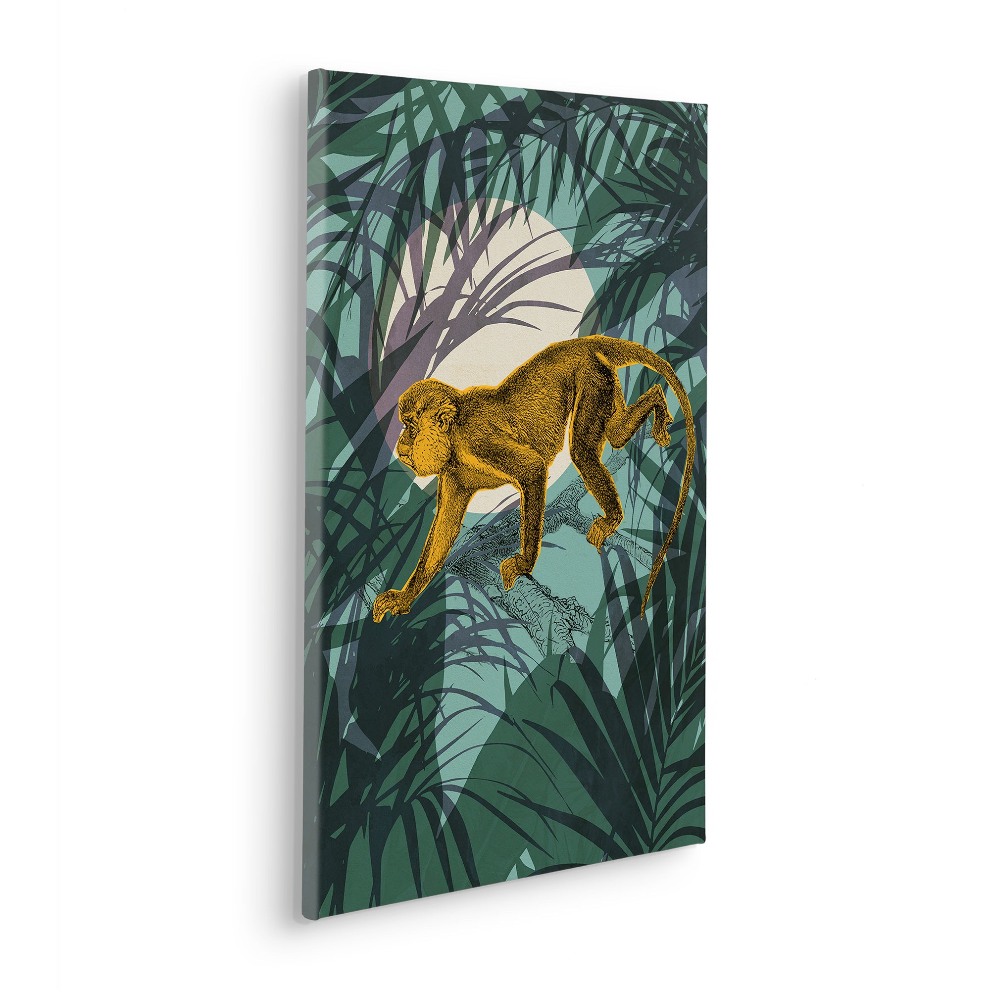 Komar Leinwandbild »Sneaky Monkey - Größe 40 x 60 cm«, Natur, (1 St.), Keilrahmenbild mi Echtholzrahmen