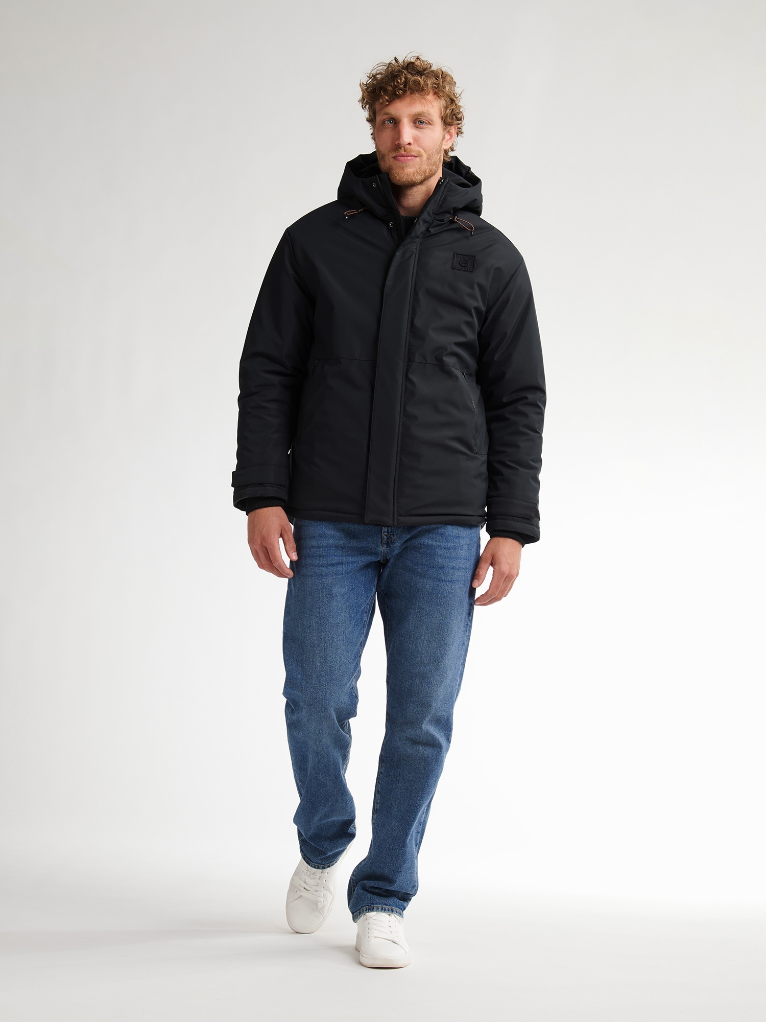 Petrol Industries Funktionsparka mit Kapuze mit Logo Stickerei