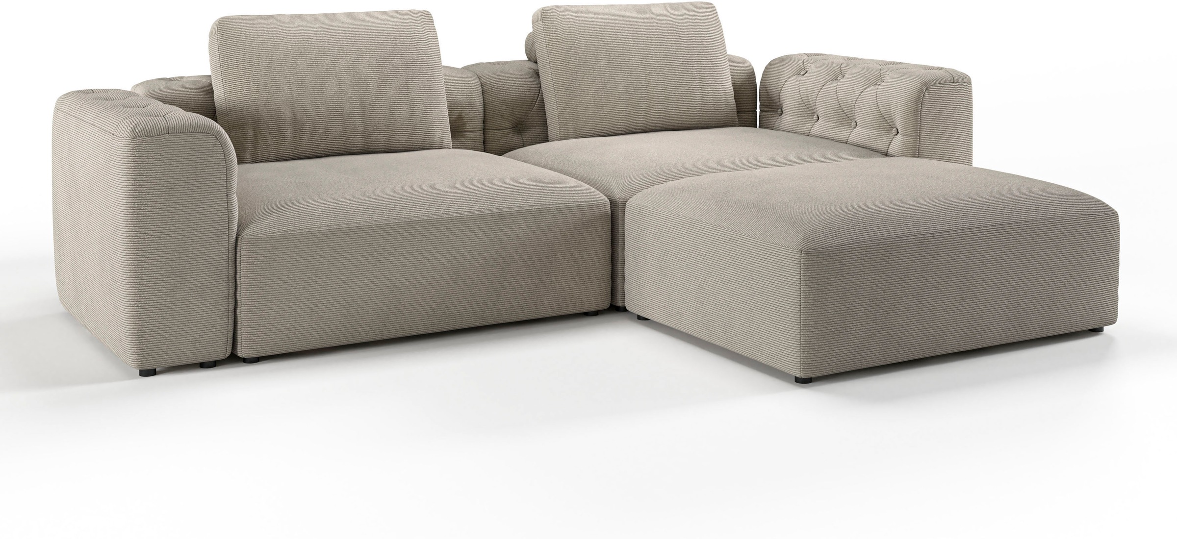 RAUM.ID Ecksofa »Cushid L-Form«, Modulset, bestehend aus 3 Teilen