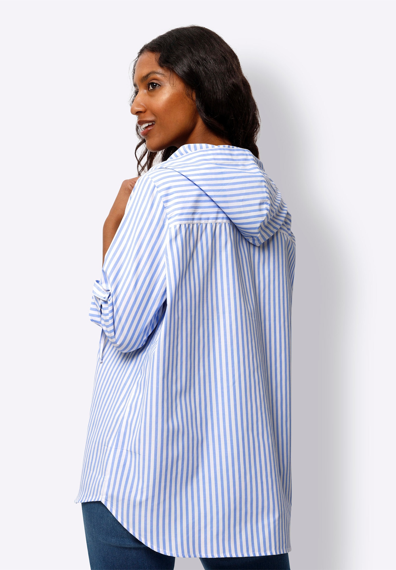 heine Klassische Bluse »Bluse Gestreifte Bluse mit Kapuze«