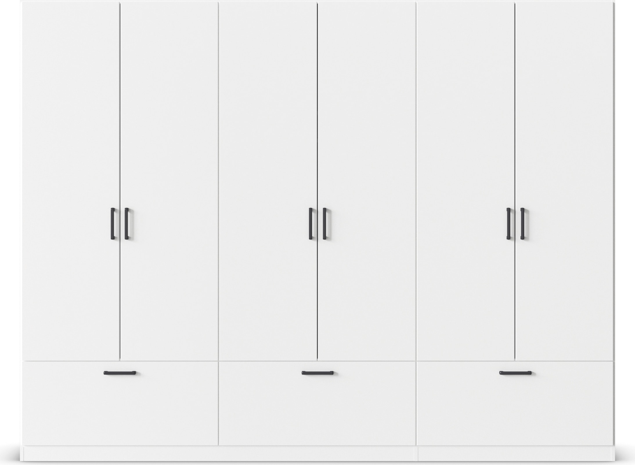 rauch Drehtürenschrank »Kleiderschrank Schrank Garderobe Wäscheschrank BARI«, mit Schubkästen und modernem Griff in Graumetallic MADE IN GERMANY