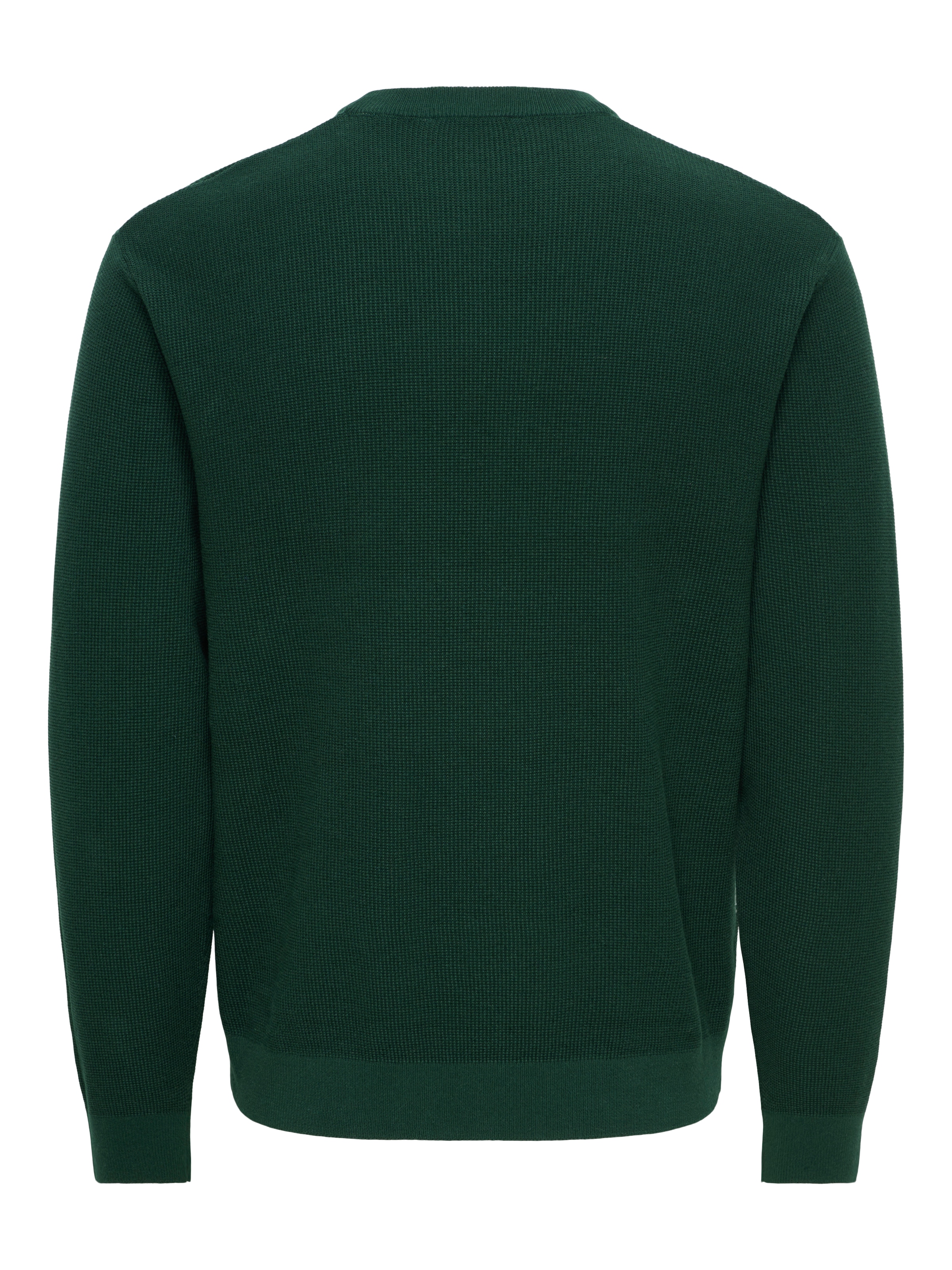 ONLY & SONS Rundhalspullover »ONSTONY DS 12 LS WAFFLE CREW KNIT« Baumwolle, relaxed fit