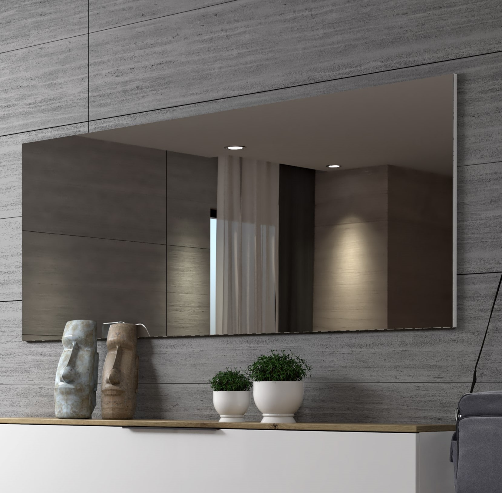 Home affaire Garderobenspiegel »SPACE, Spiegel ganzflächig, Breite 160 cm, Wandmontage« Garderobenspiegel, Flurspiegel, Dielenspiegel, Wandspiegel