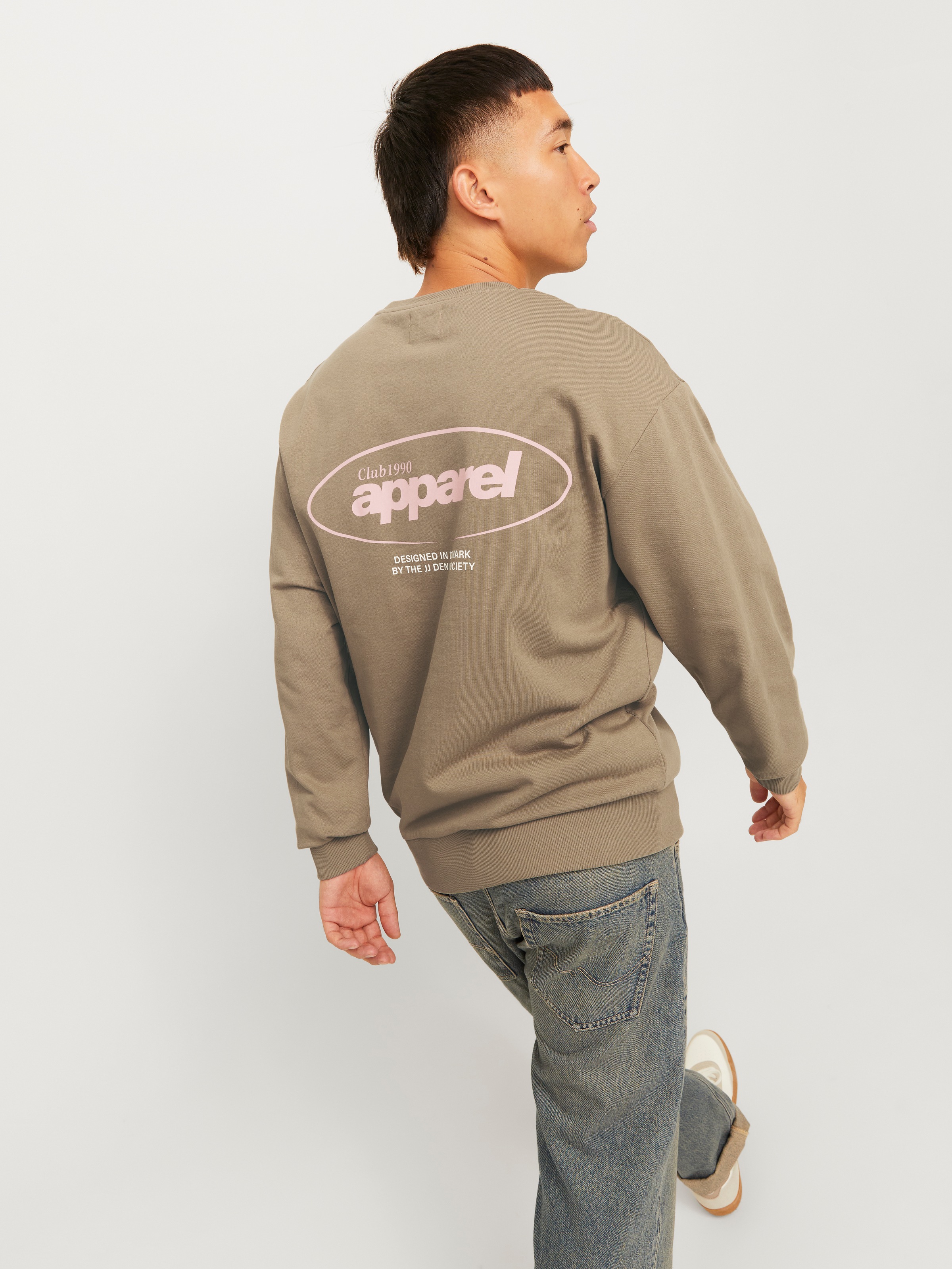 Jack & Jones Sweatshirt »JJEBRADLEY GRAPHIC SWEAT CREW NOOS«, mit Front und Back Print