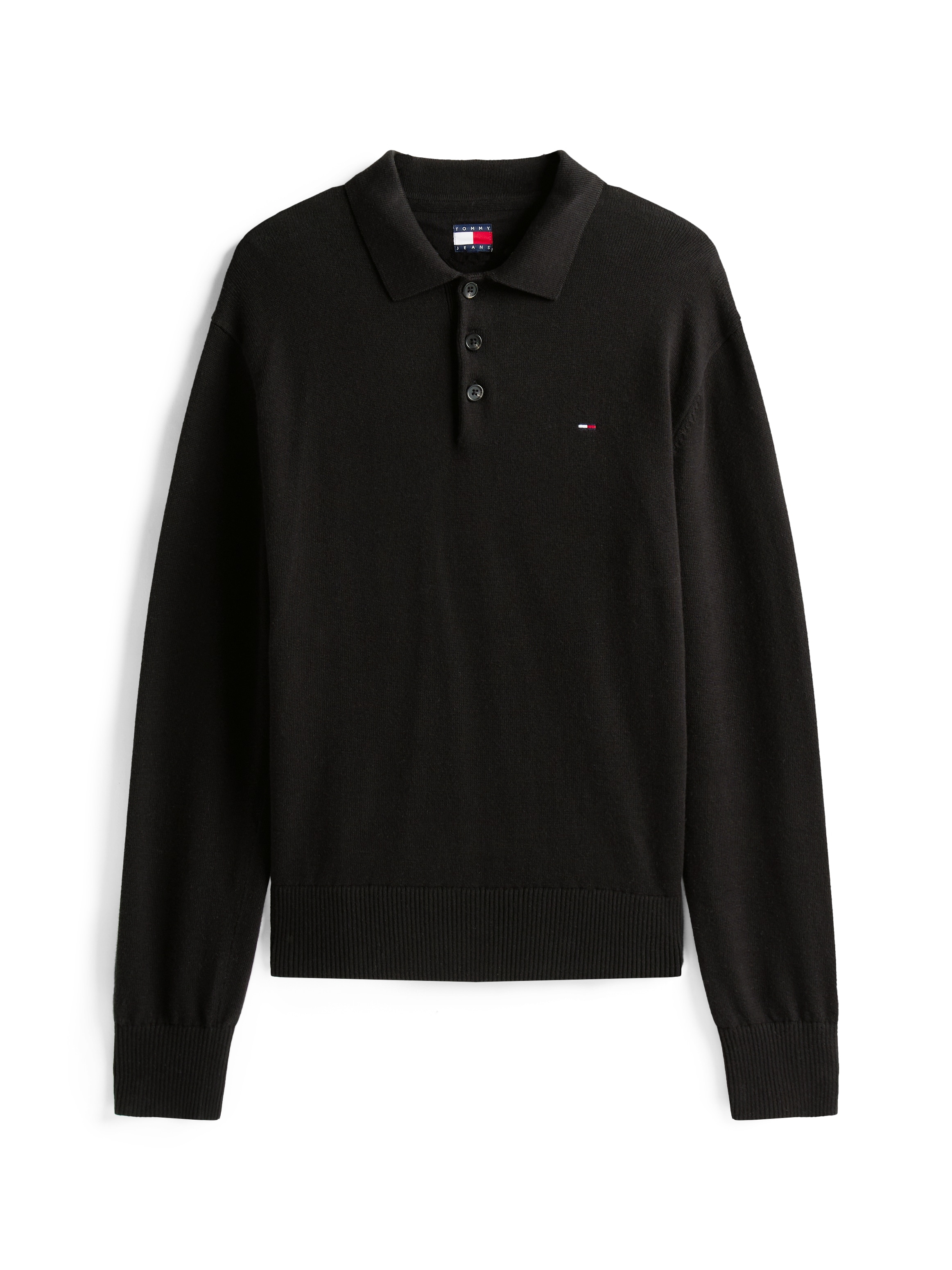 Tommy Jeans Polokragenpullover »TJM SLIM ESSENTIAL POLO SWEATER« mit Logostickerei