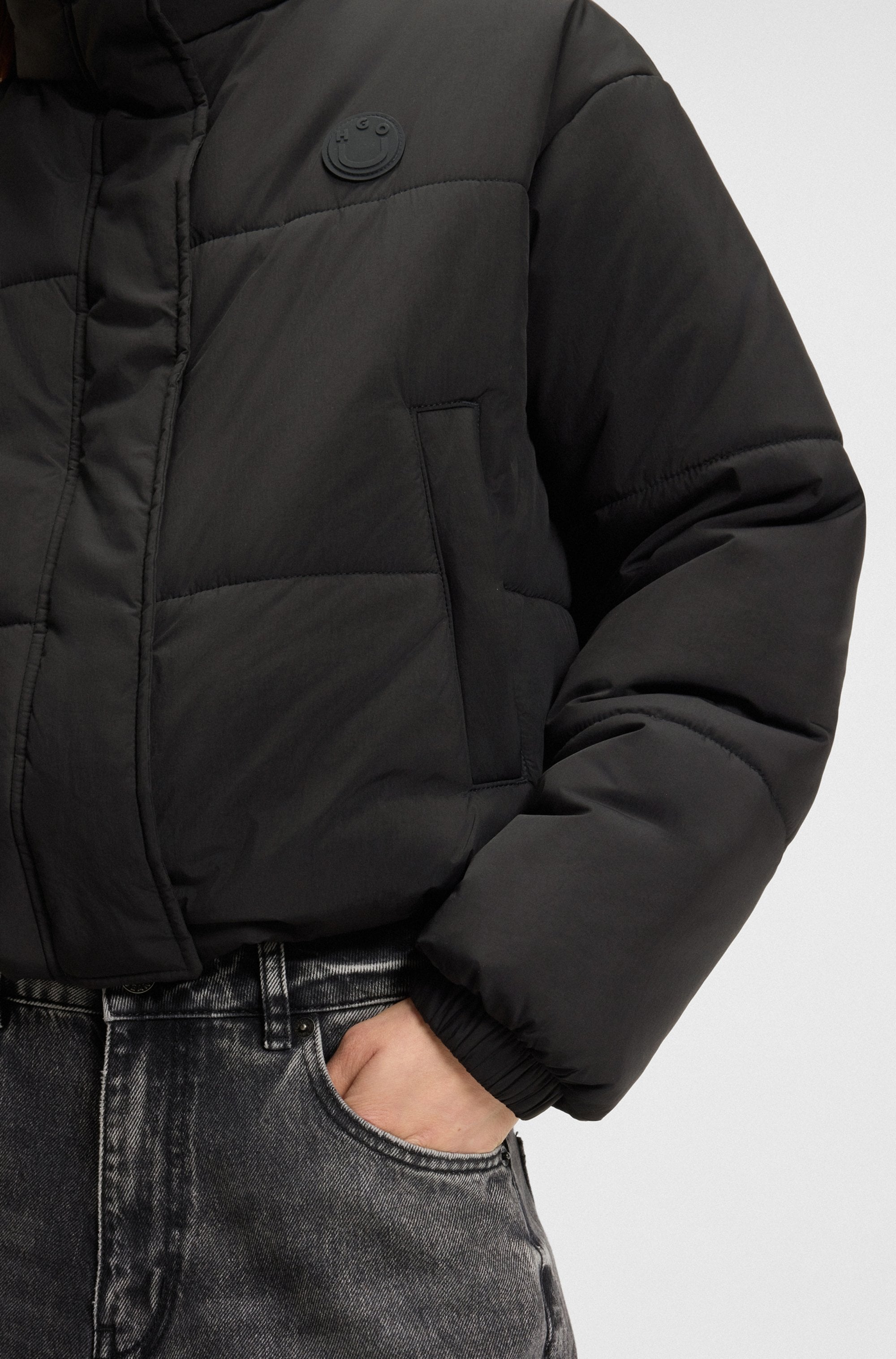 HUGO Blue Steppjacke »Faren«, Relaxed Fit, mit verstellbarem Saum