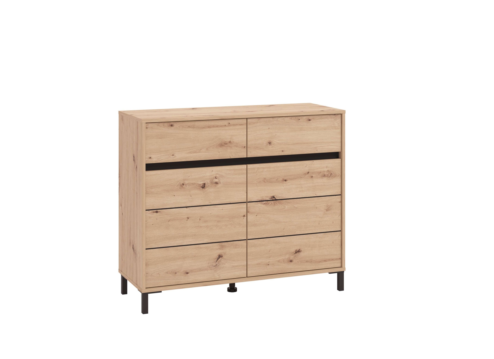 INOSIGN Kommode »Marron für Wohnzimmer, Flur, Schlafzimmer« Breite 106 cm, mit 2 Schubladen, hinter Türen 4 Fächer