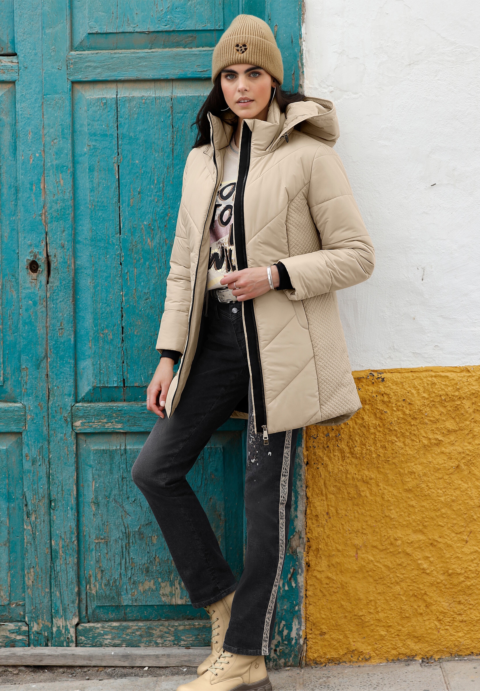 heine Steppjacke »Steppjacke Steppjacke« mit Kapuze