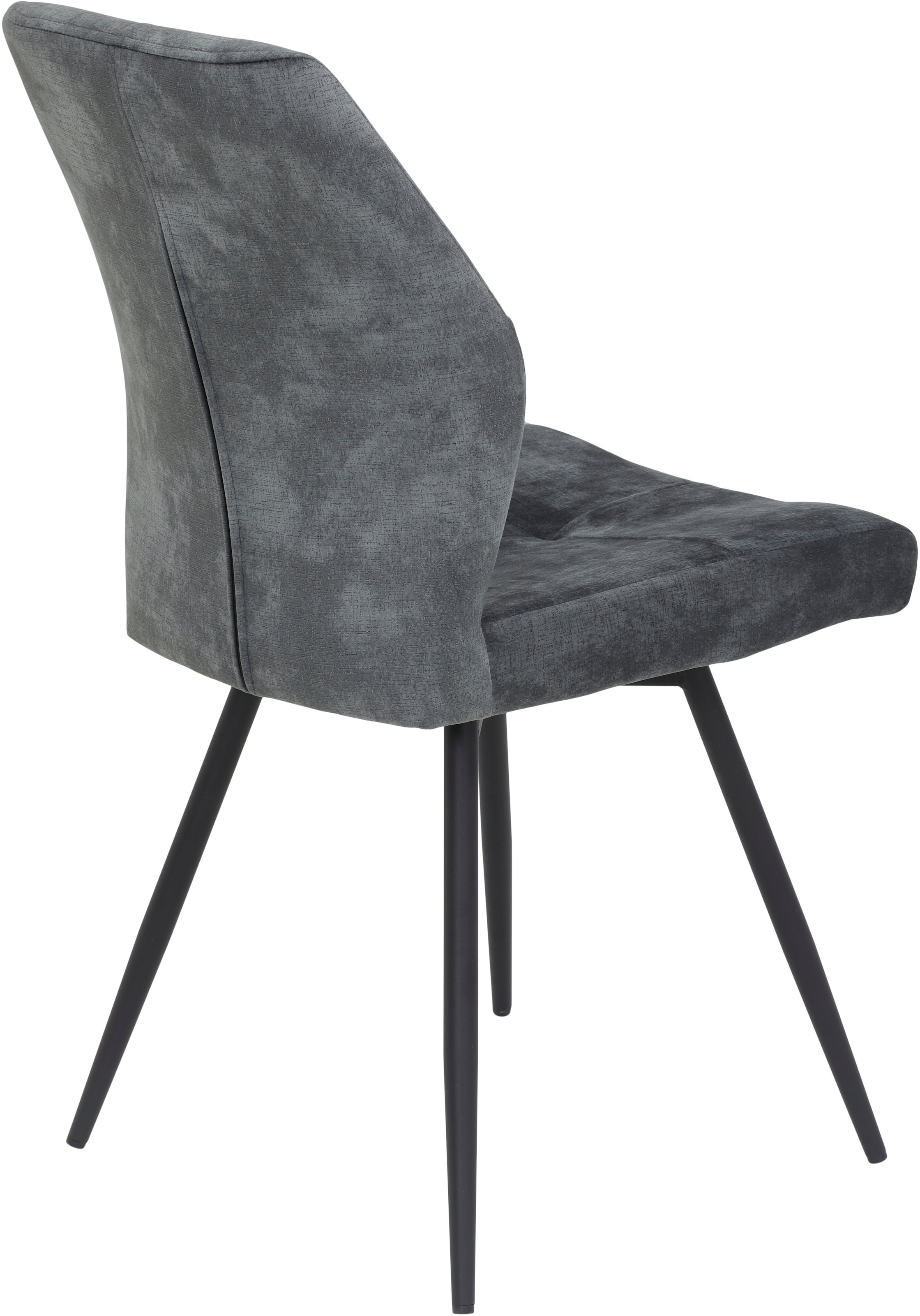 HELA 4-Fußstuhl »ALLY« (Set) 2 Stk.4-Fuß, 360° drehbar, gepolstert, Vintage Velvet mit Steppnähten