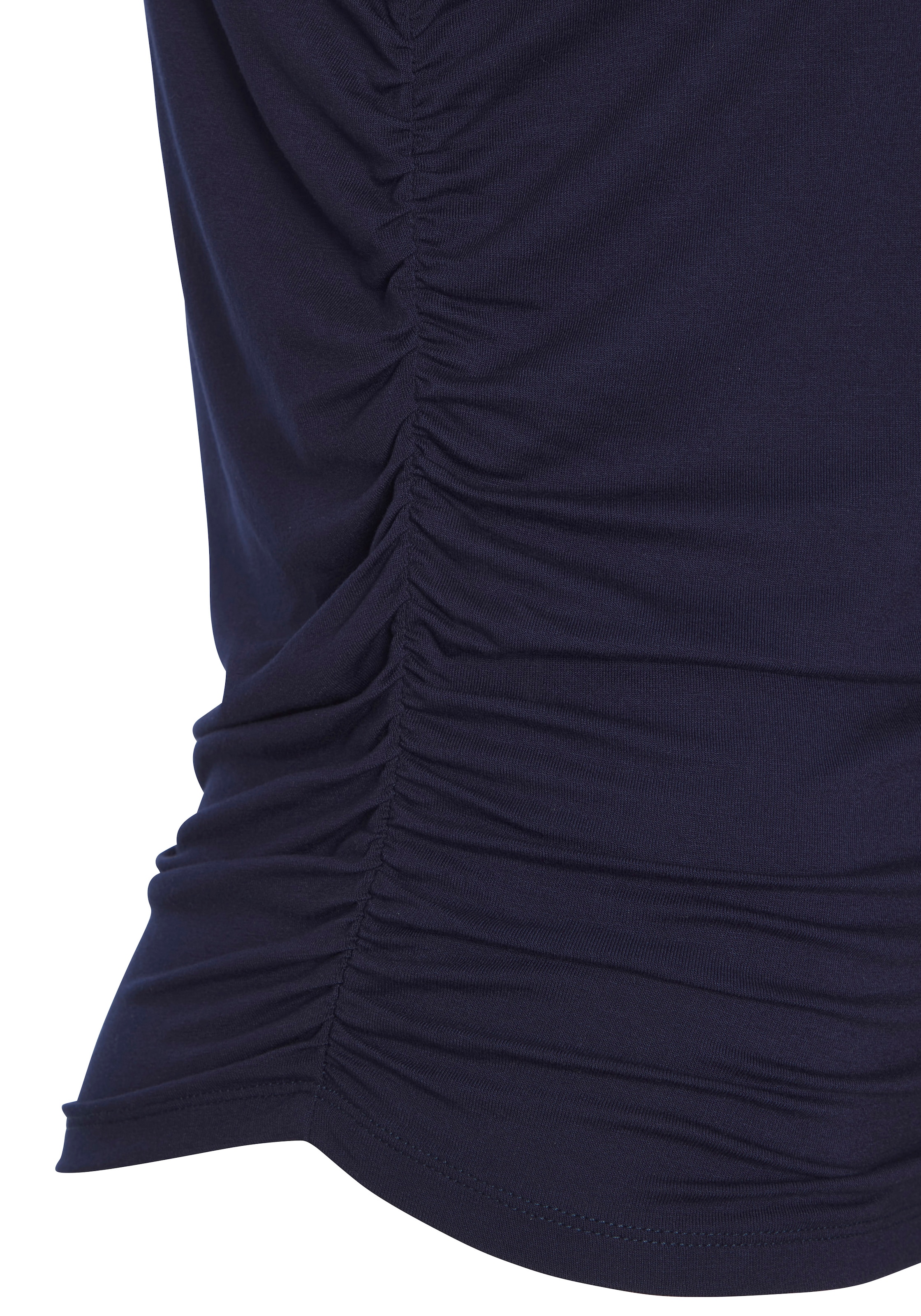 Vivance T-Shirt mit seitlicher Raffung, Jerseyshirt, Basic