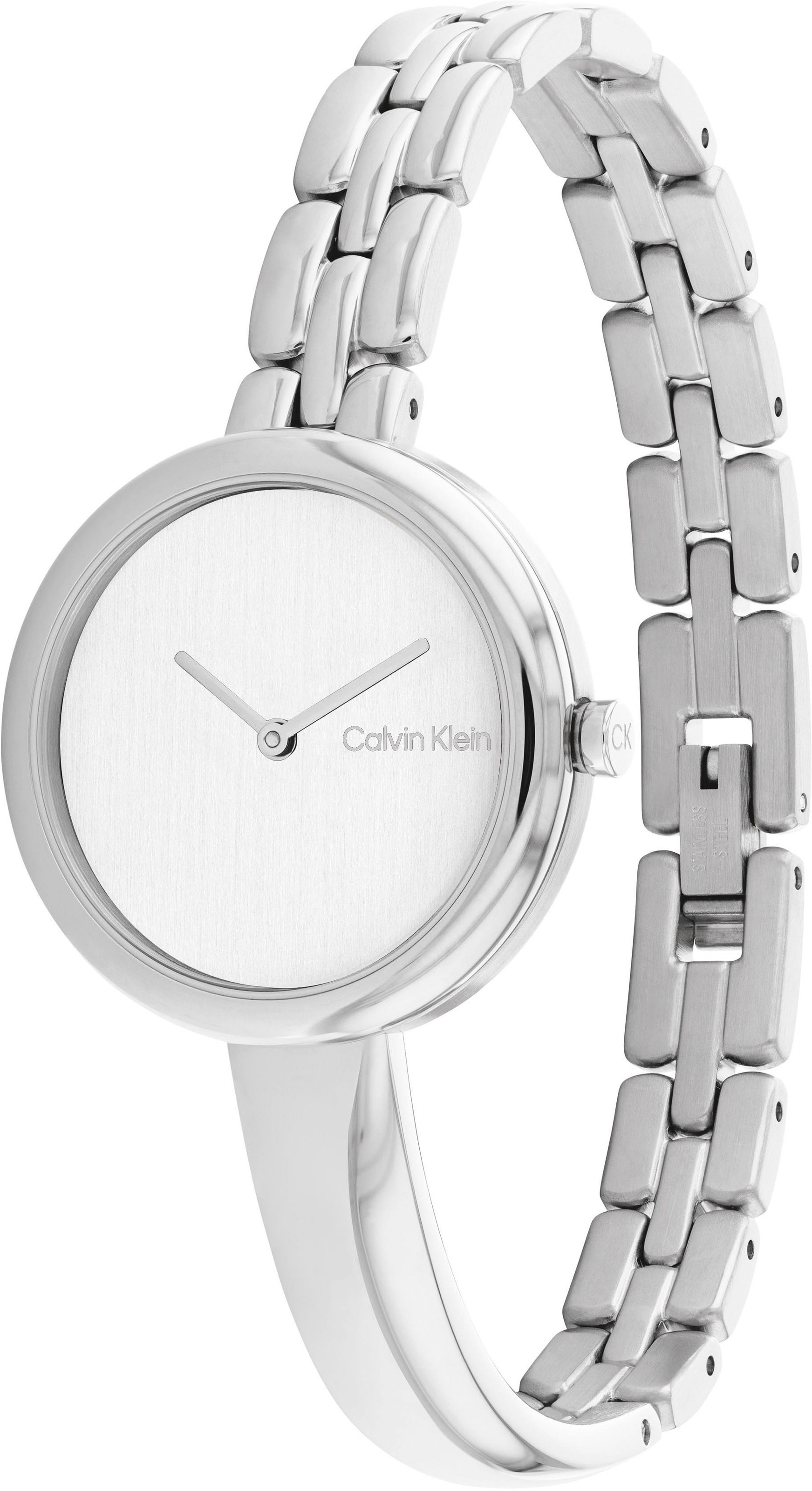 Calvin Klein Quarzuhr »SCULPTURAL«, Armbanduhr, Damenuhr, Mineralglas, Edelstahlarmband