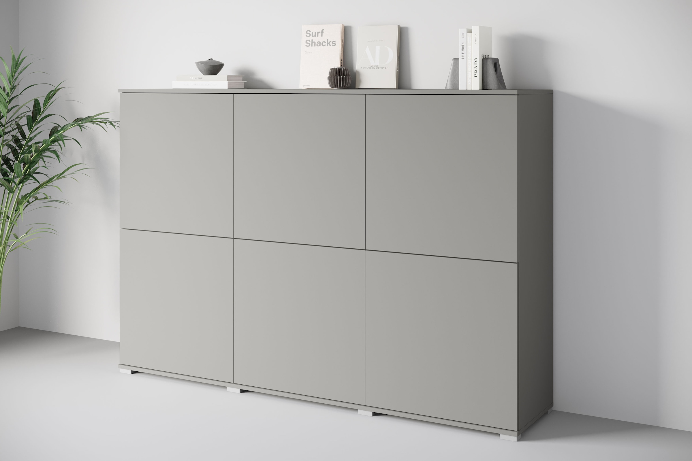 INOSIGN Highboard »Kenia, moderne grifflose Hochkommode mit 6 Türen, Breite 180 cm« 1 Stk. tlg. Push-to-Open-Fronten, höhenverstellbaren Einlegeböden