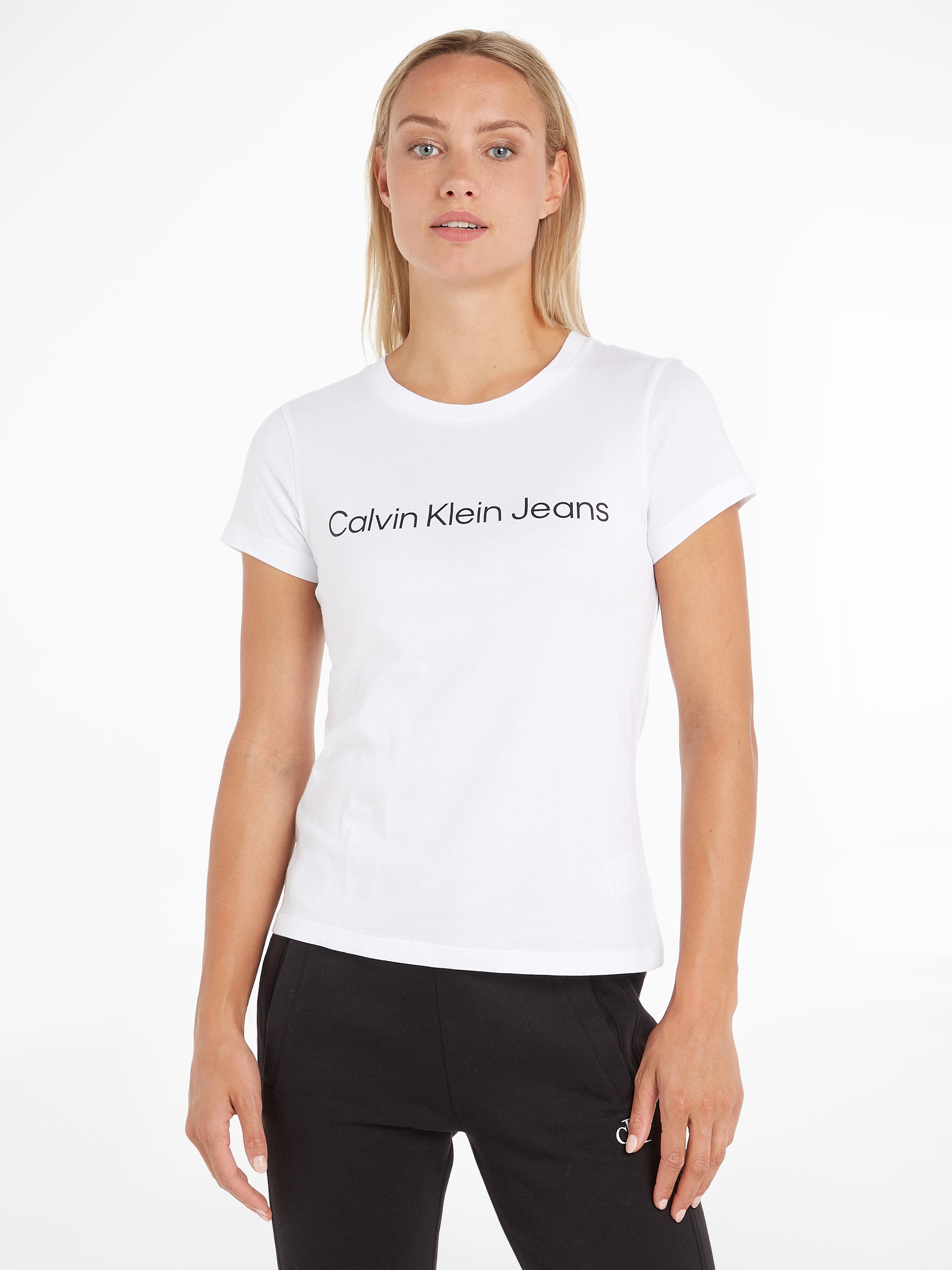 Calvin Klein Jeans T-Shirt »CORE INSTIT LOGO SLIM FIT TEE«, mit CK-Logoschriftzug  bei ♕
