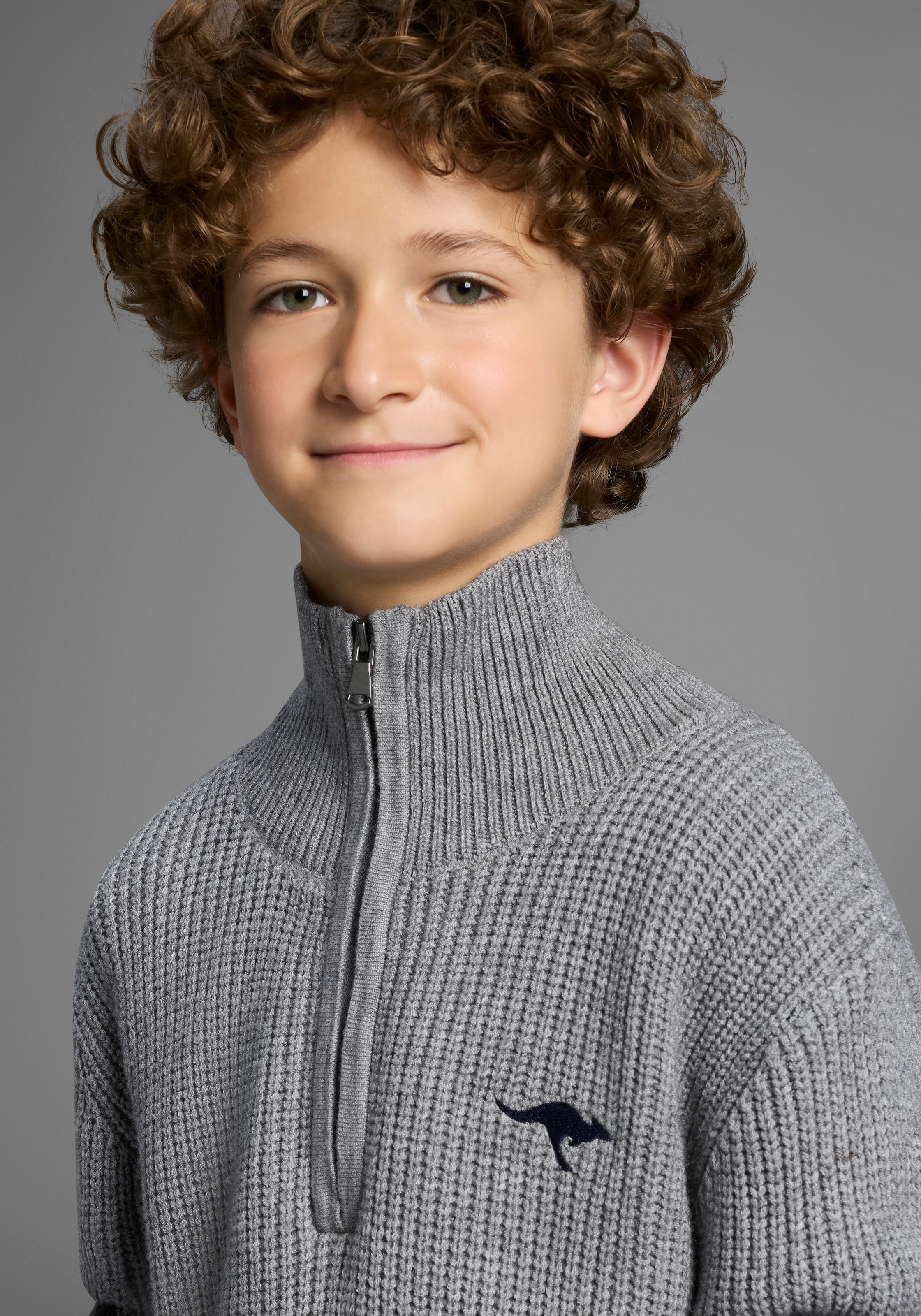 KangaROOS Strickpullover »Troyer, Pullover mit Zipper« Troyer, warmer Pullover