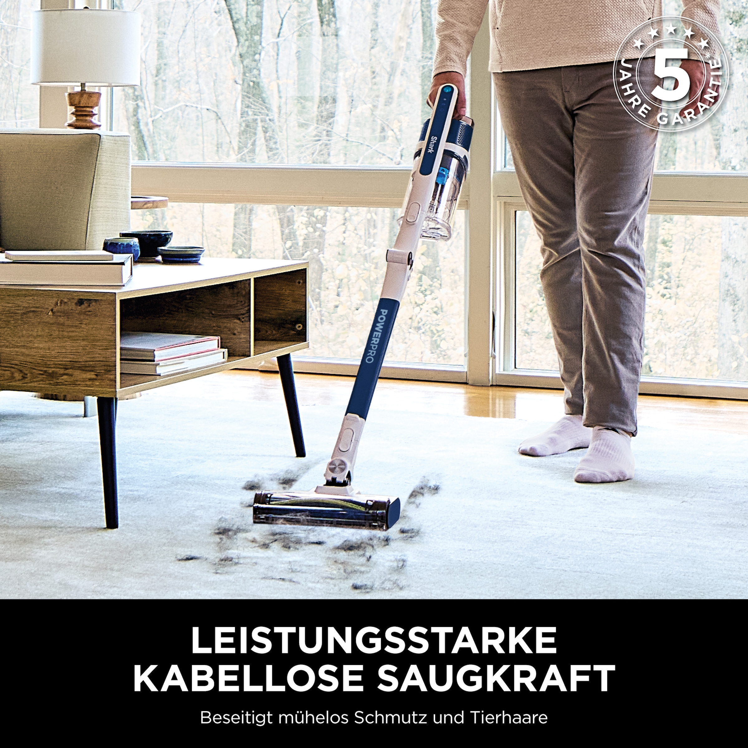 Shark Akku-Hand-und Stielstaubsauger »Shark PowerPro Akku-Sauger mit Anti Hair Wrap & FloorDetect IZ380EU«