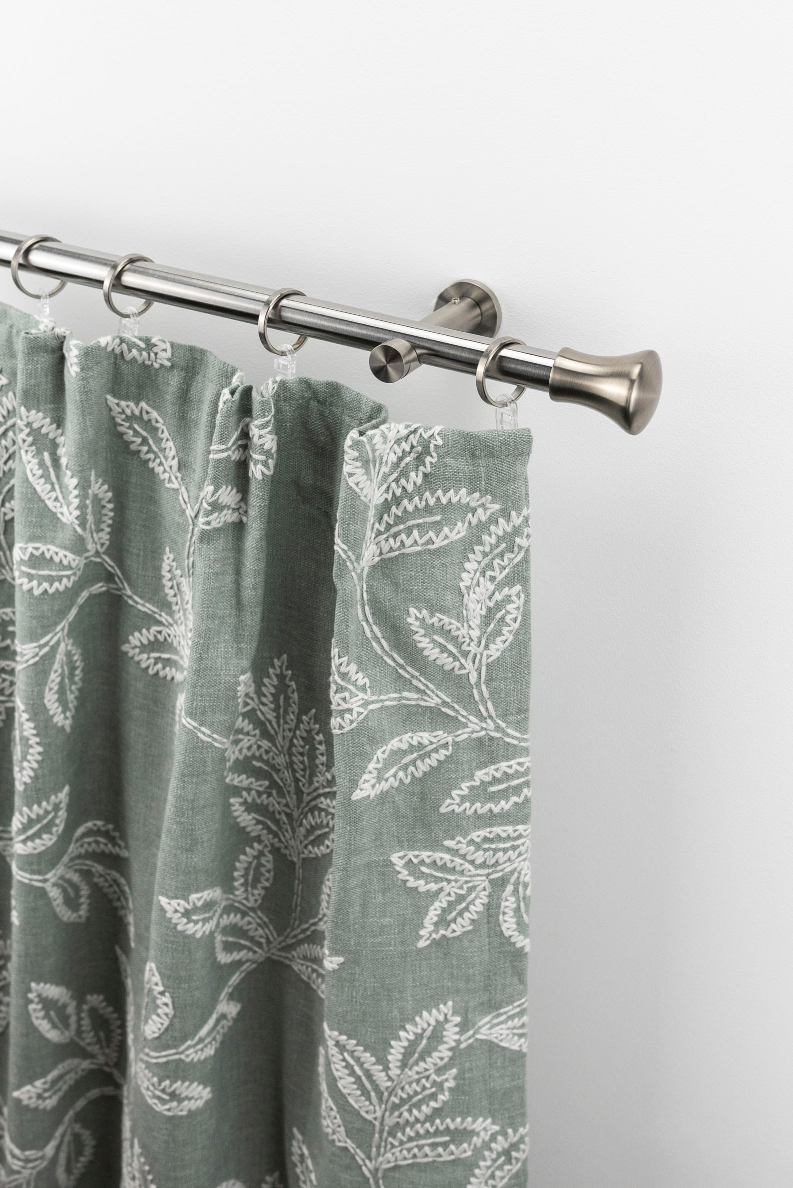 GARESA Gardinenstange »Anita Vollrund« 1 läufig-läufig Wunschmaßlänge Vorhanggarnitur, einfache Montage, verlängerbar, mit Ringe